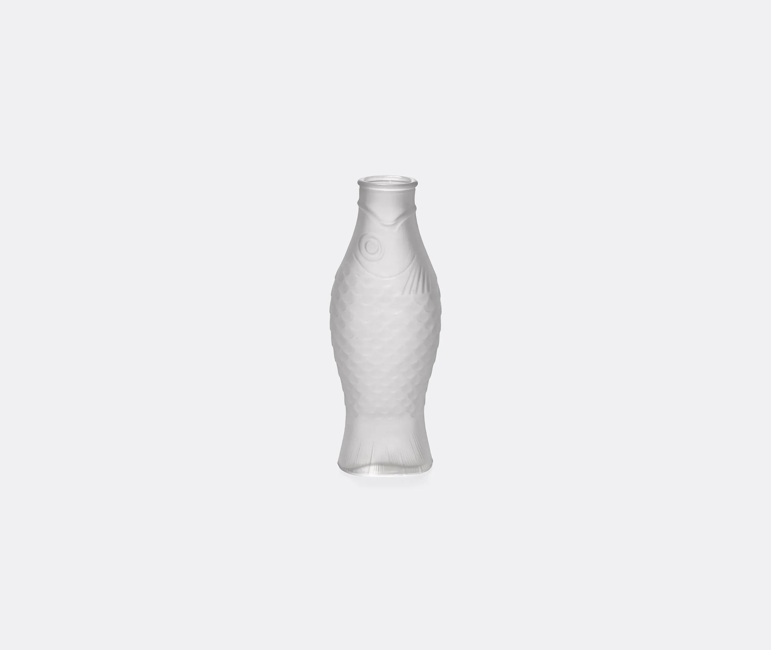 Fish-Shaped Carafe - White, Frosted Glass