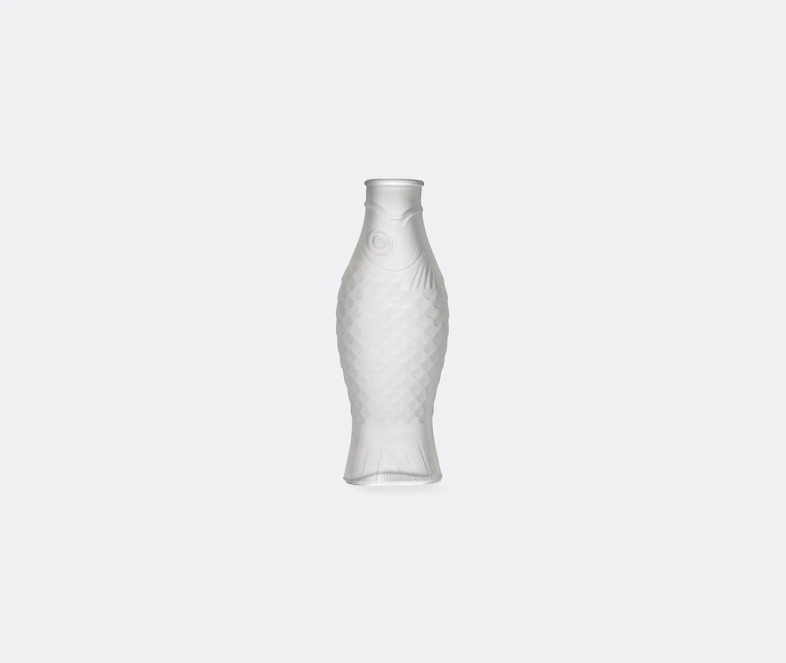 Fish-Shaped Carafe - White, Frosted Glass image