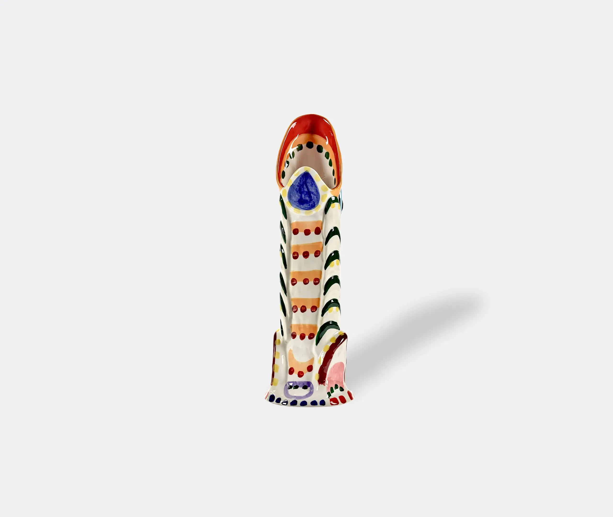 Fish-Shaped Stoneware Vase - Multicolor