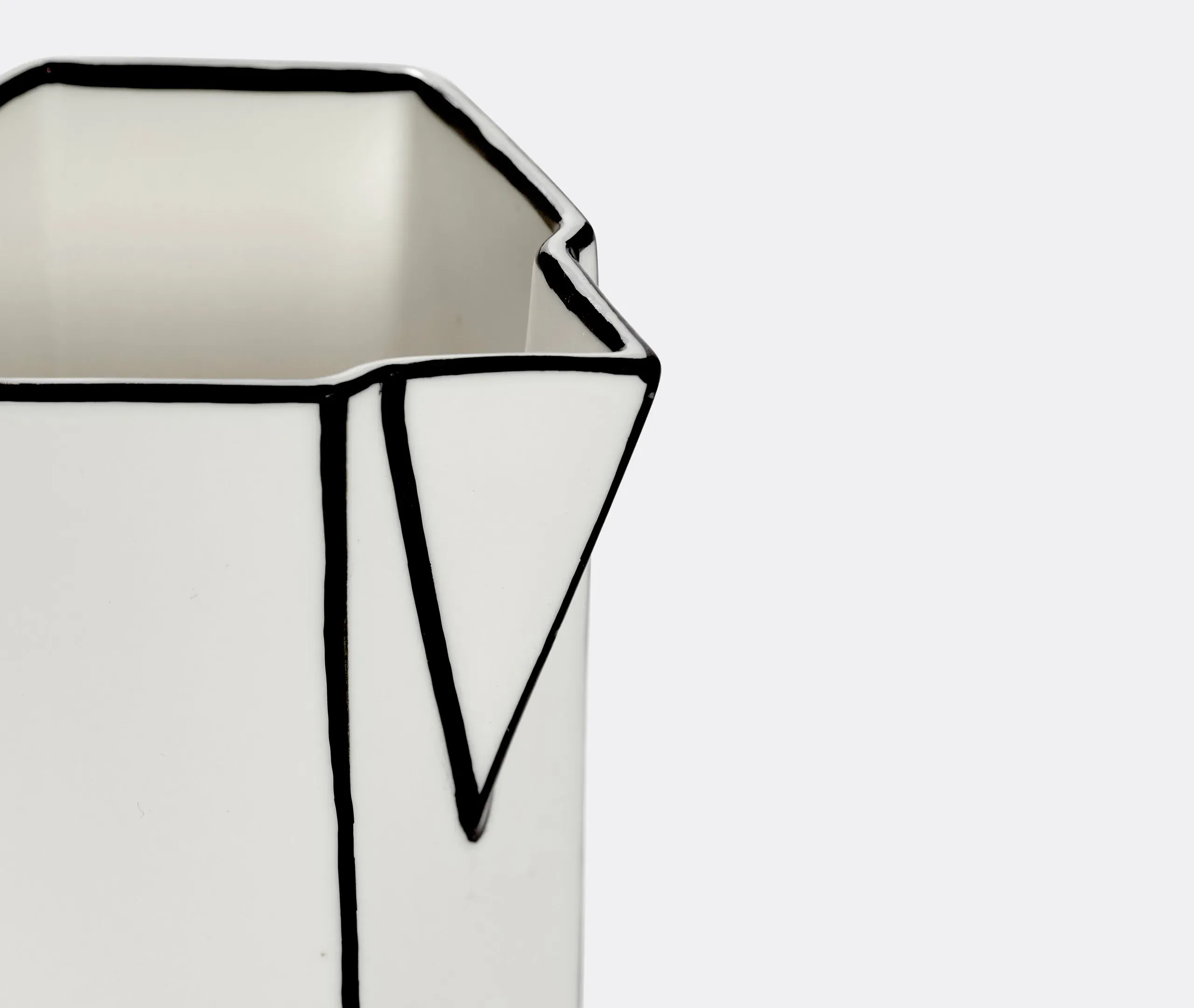 Geometric Jug - White, Porcelain