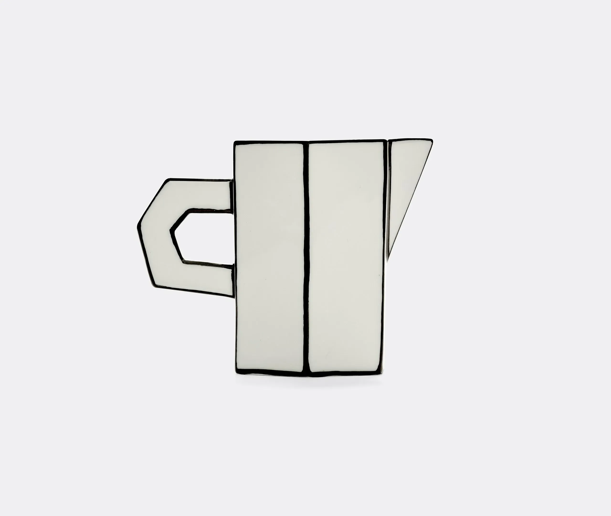 Geometric Jug - White, Porcelain