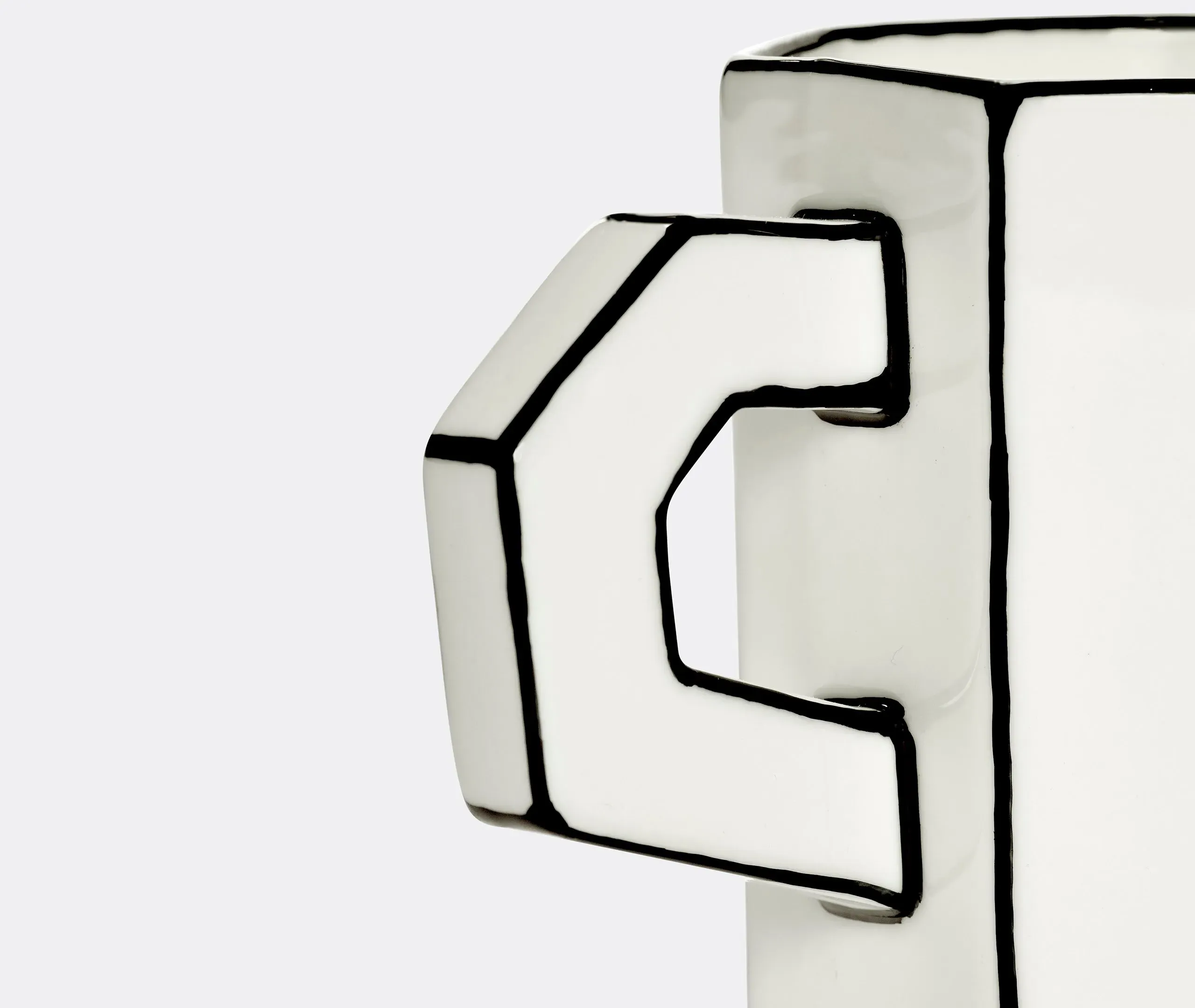 Geometric Mug Set - White, Porcelain