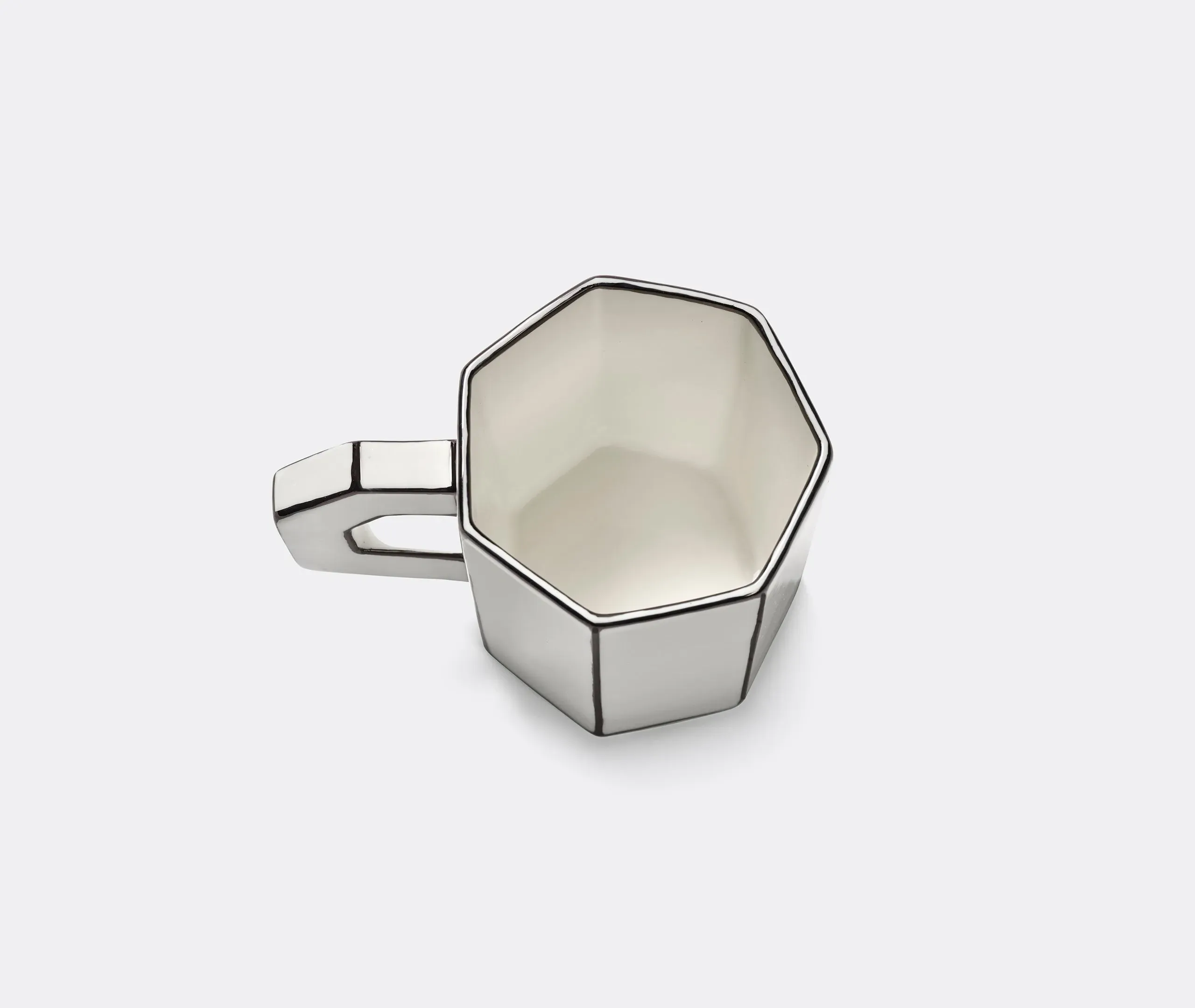 Geometric Mug Set - White, Porcelain