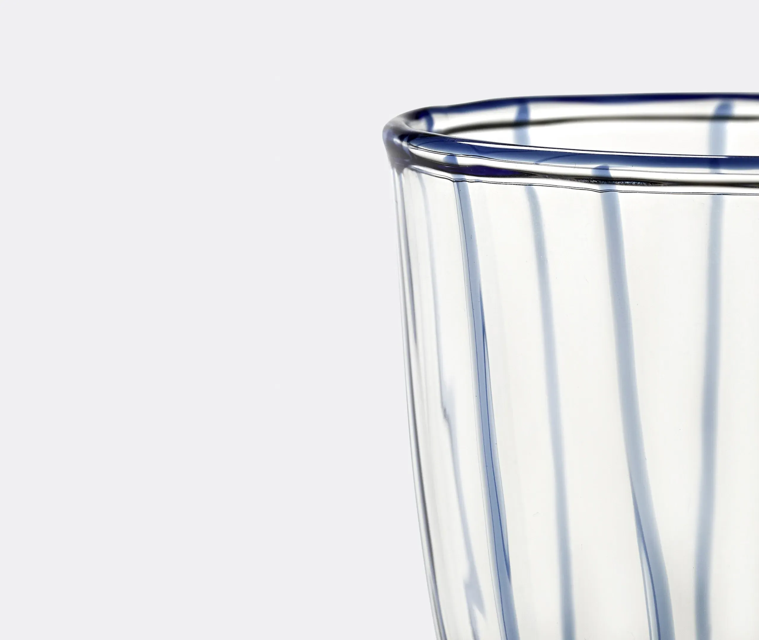 Gigi 02 Set of Four Tumbler Glasses - Blue, Borosilicate Glass alternate view