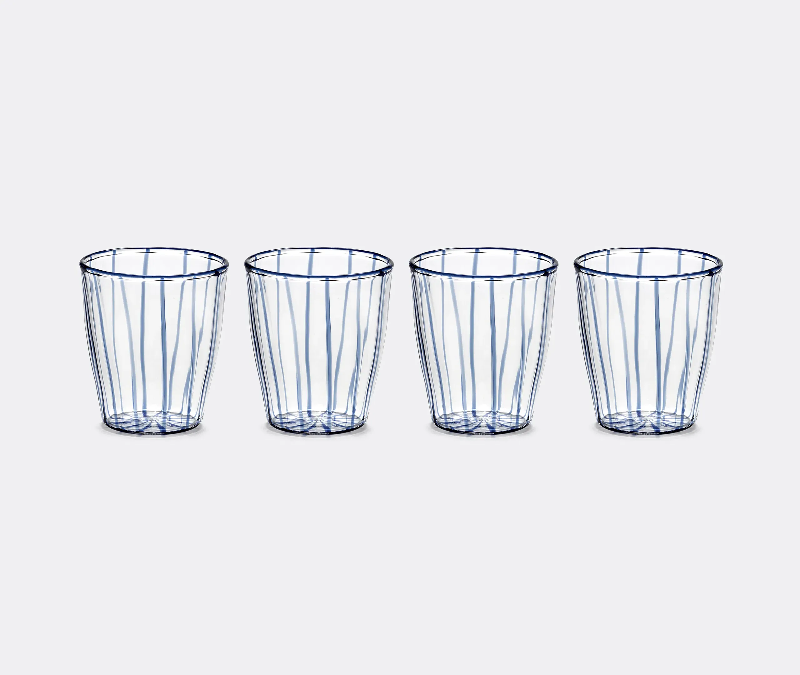 Gigi 02 Set of Four Tumbler Glasses - Blue, Borosilicate Glass product