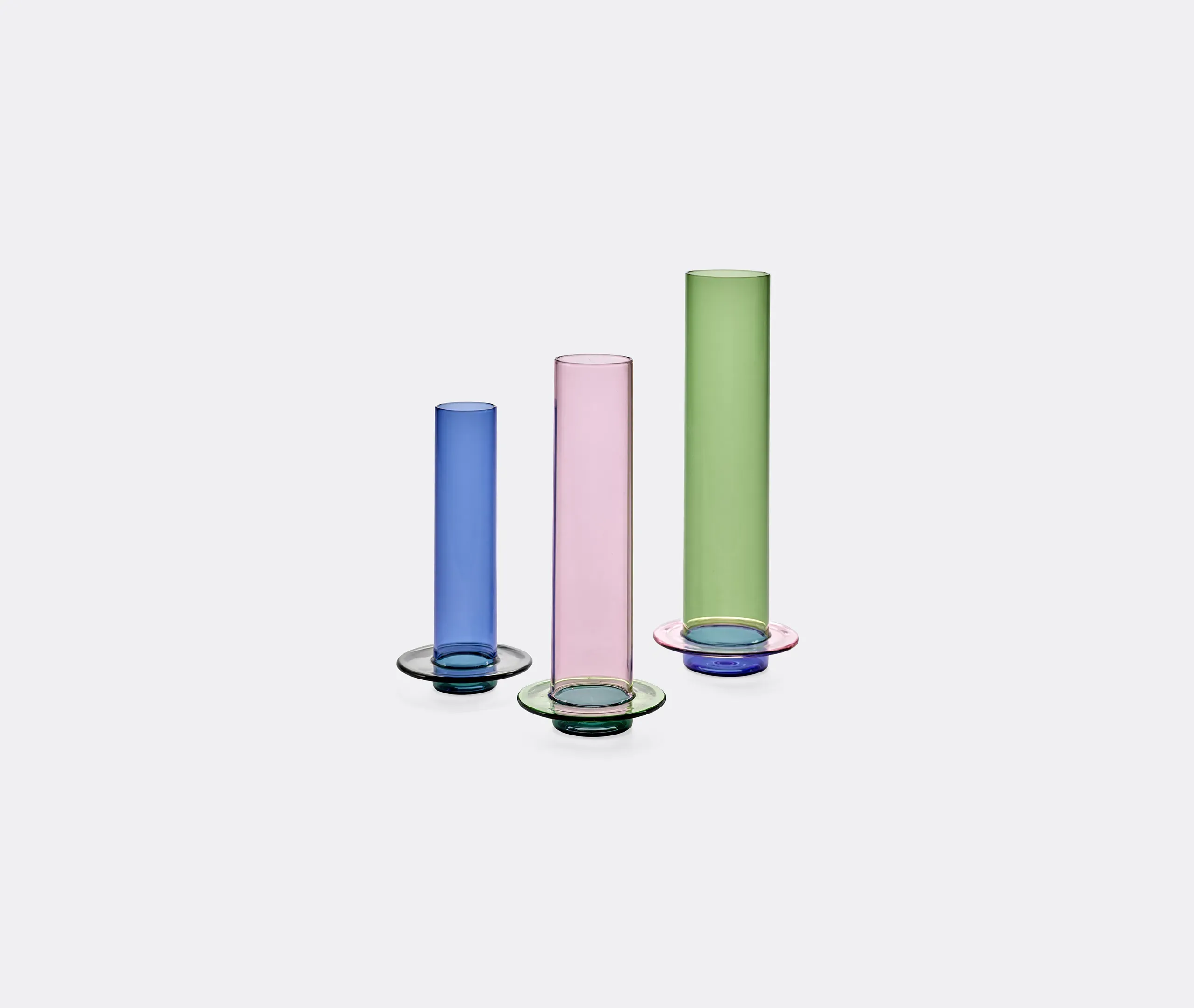 Glass Tower Large Vase - Multicolor, Borosilicate Glass