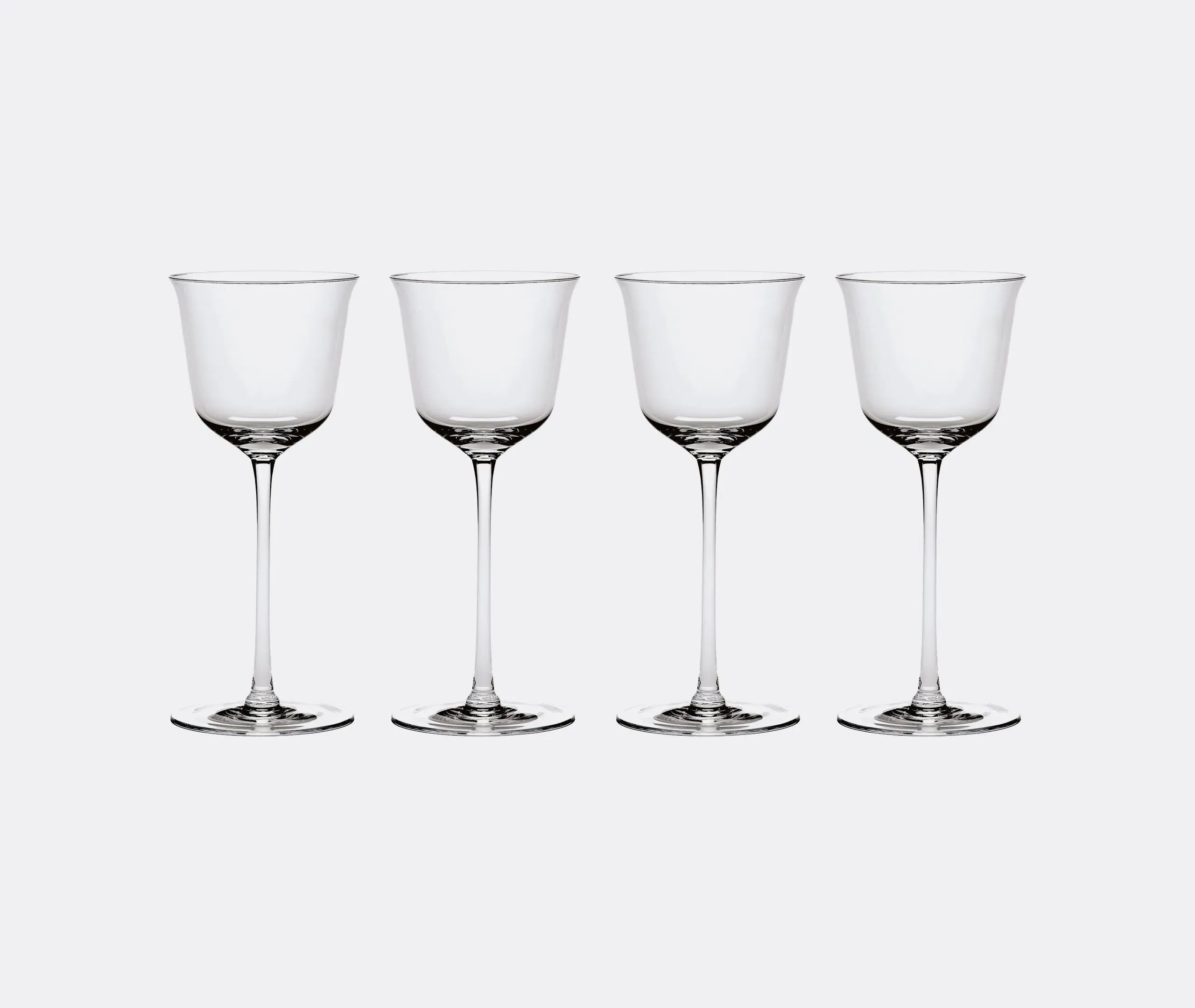 Grace Red Wine Glass Set of Four - Transparent, Crystal