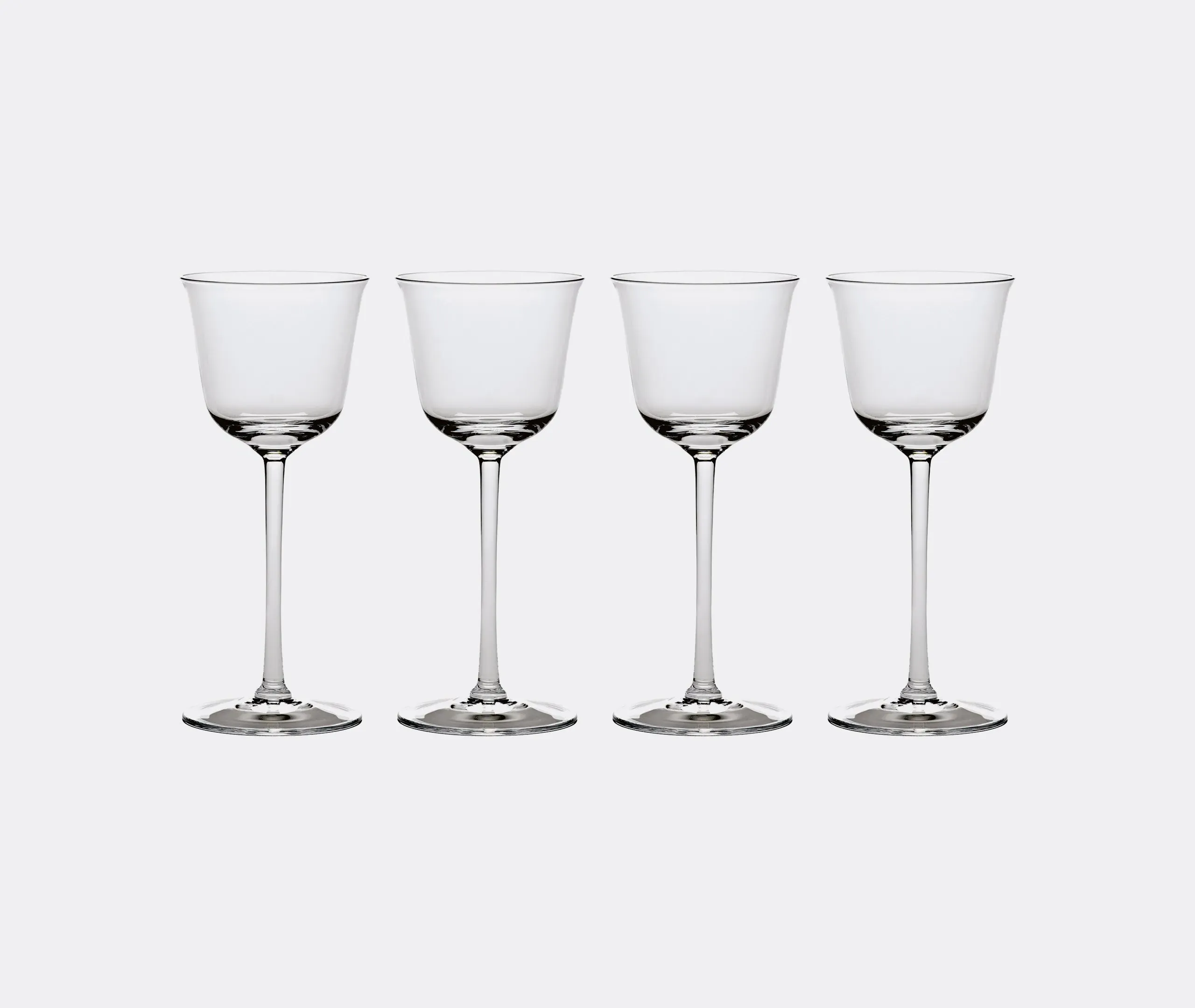 Grace White Wine Glass Set of Four - Transparent, Crystal image