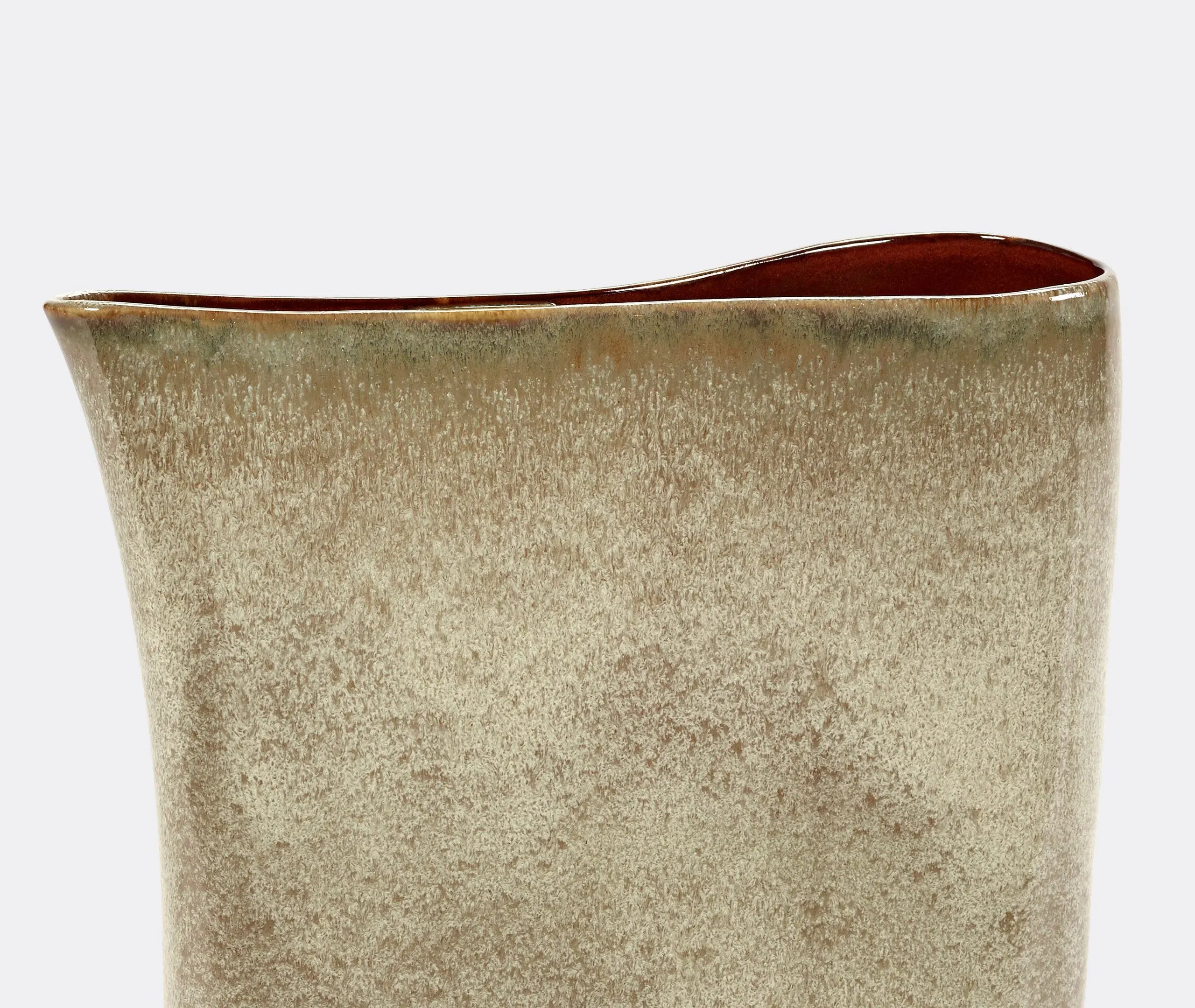 High Asymmetric Vase - Grey, Stoneware