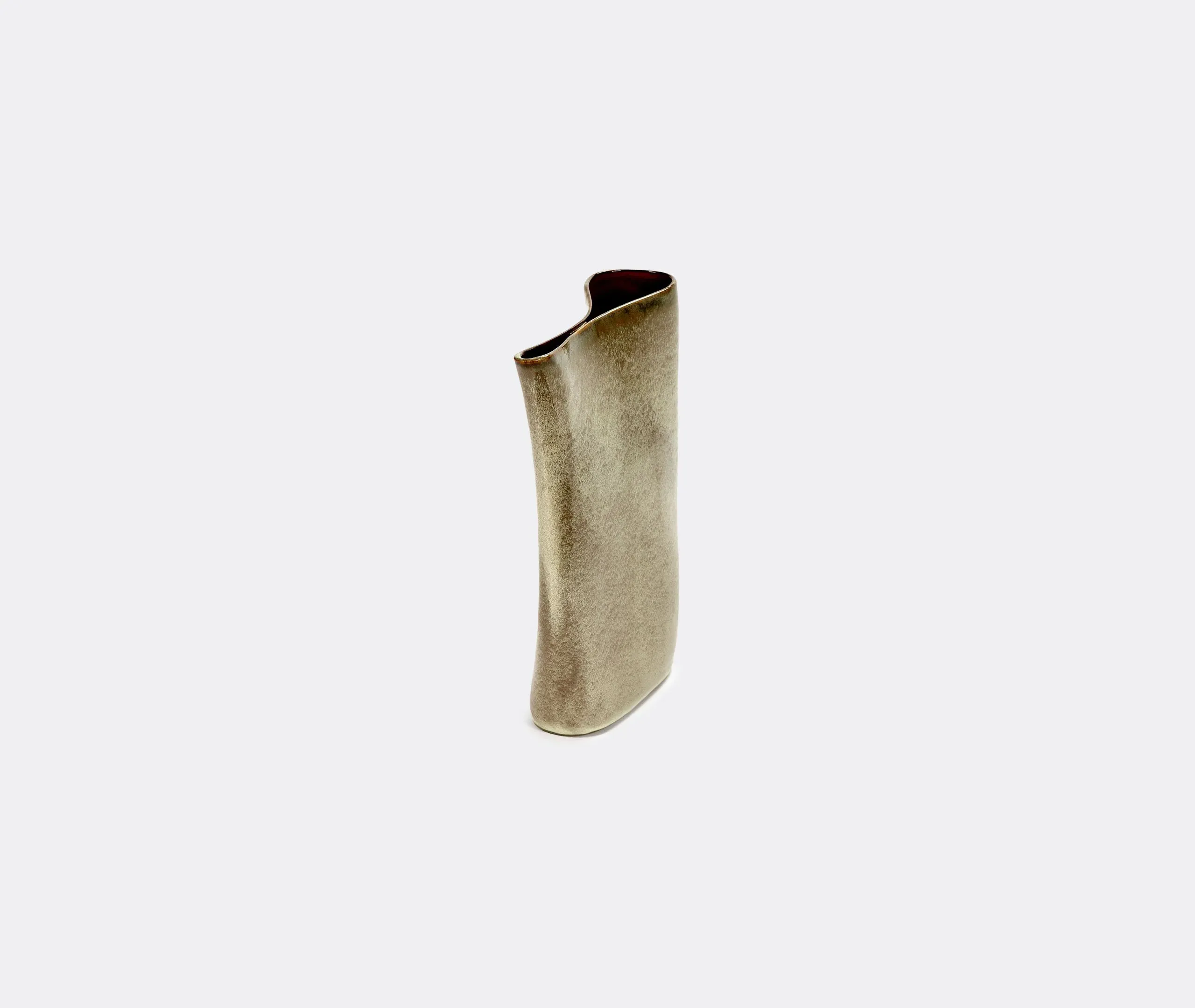 High Asymmetric Vase - Grey, Stoneware