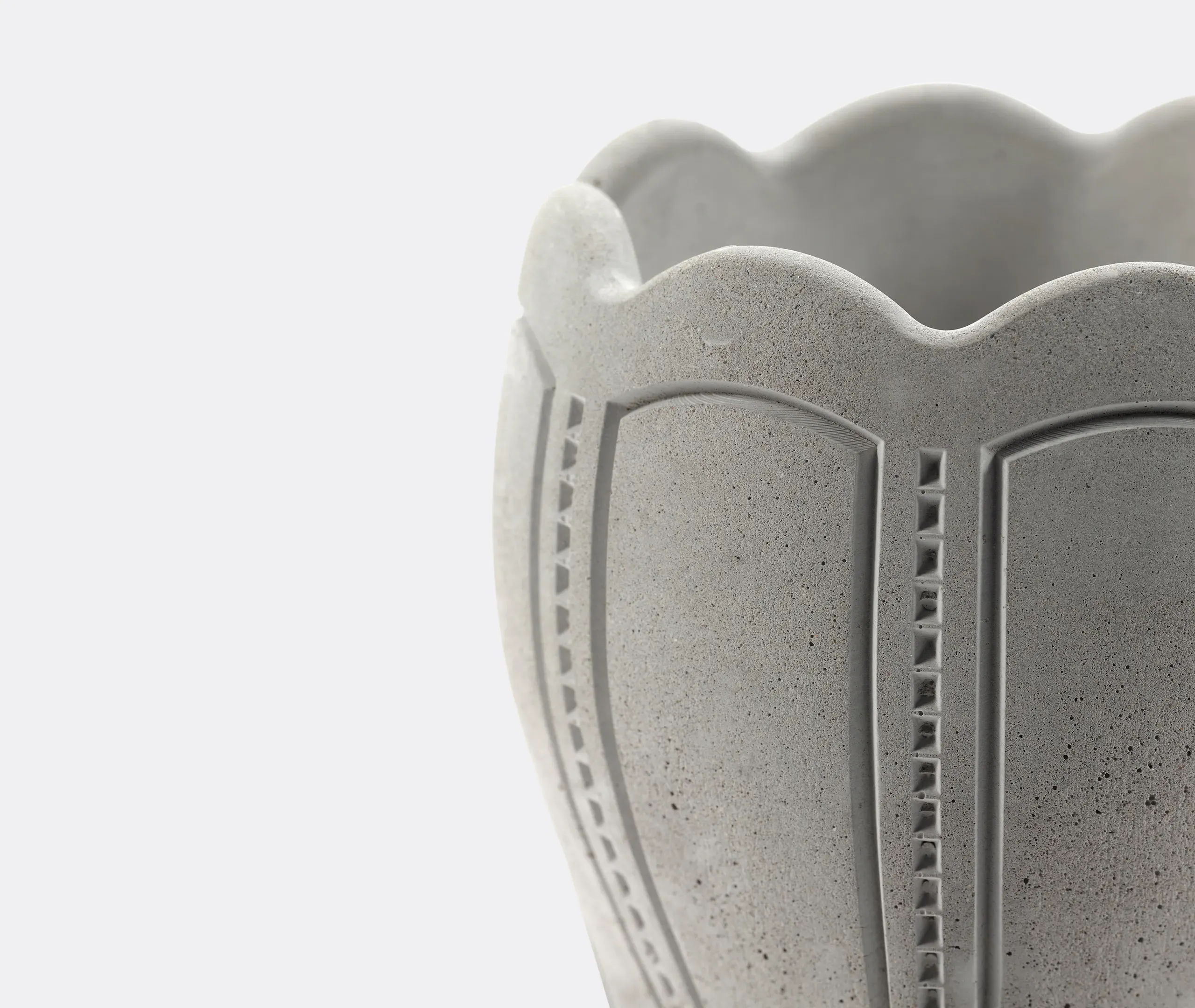 Josephine Vase - Grey, Concrete alternate view
