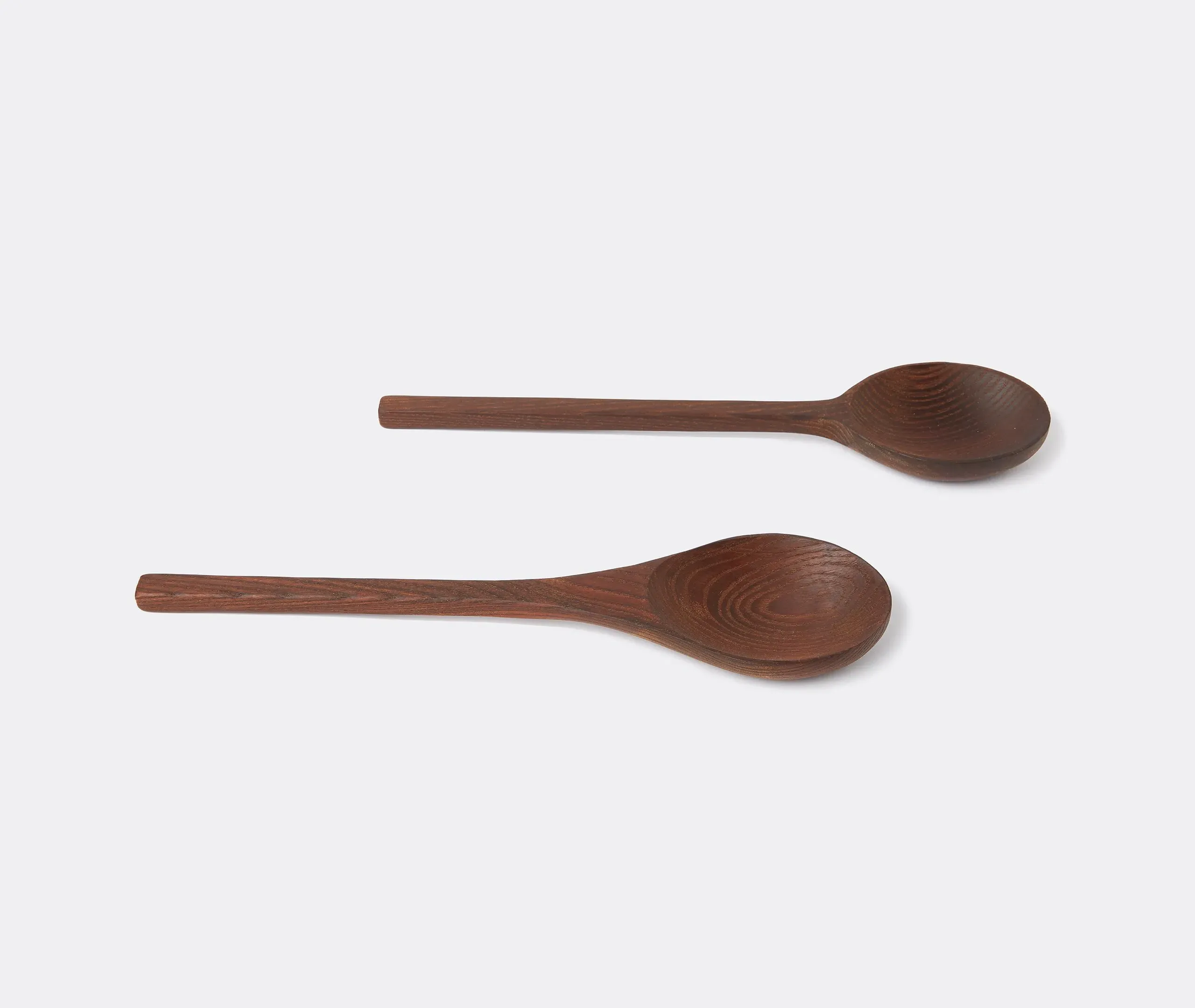 Kitchen Utensil Set - Brown, Carbonised Ash Wood