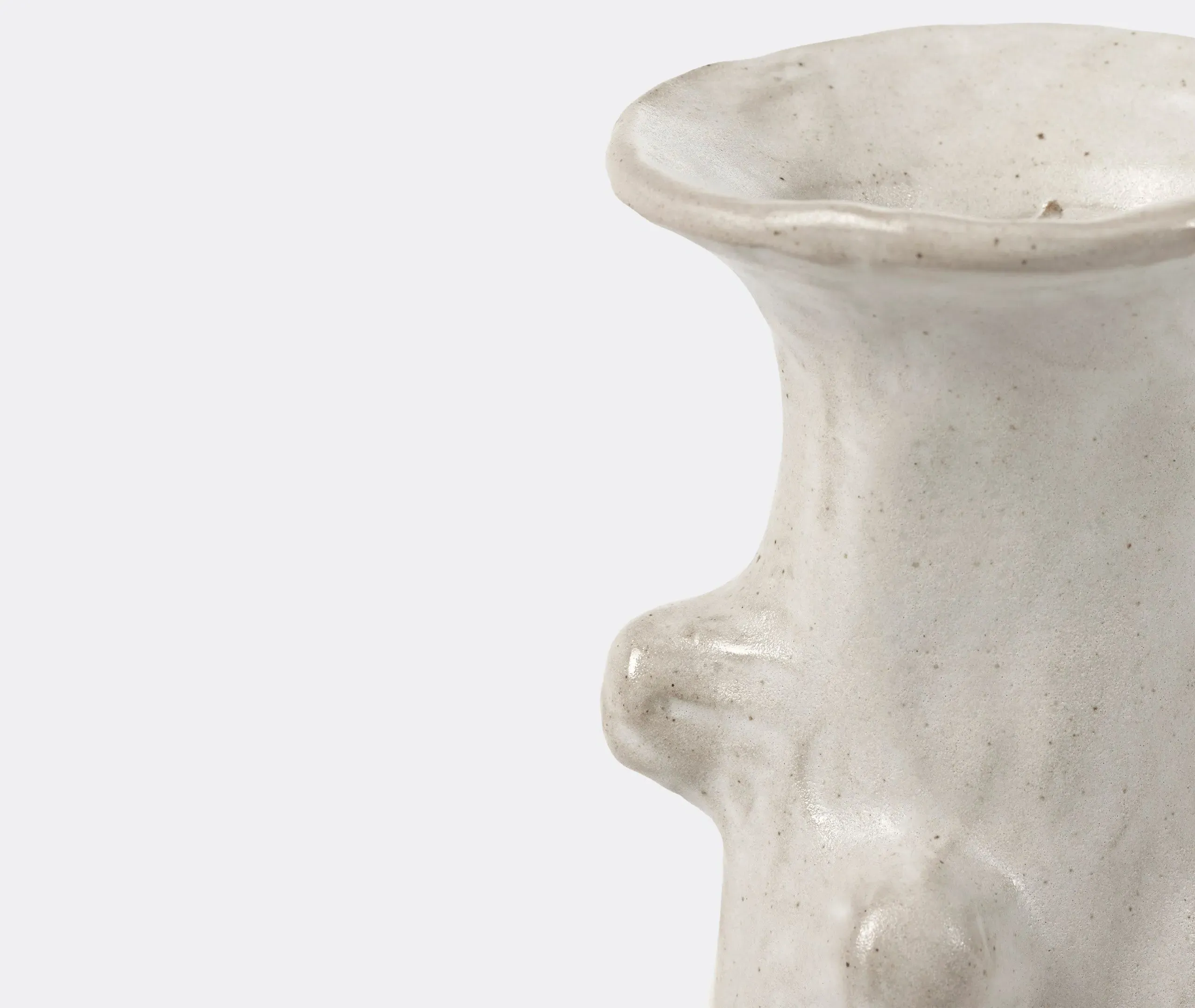 Large Billy Vase 03 with Raised Bumps - White