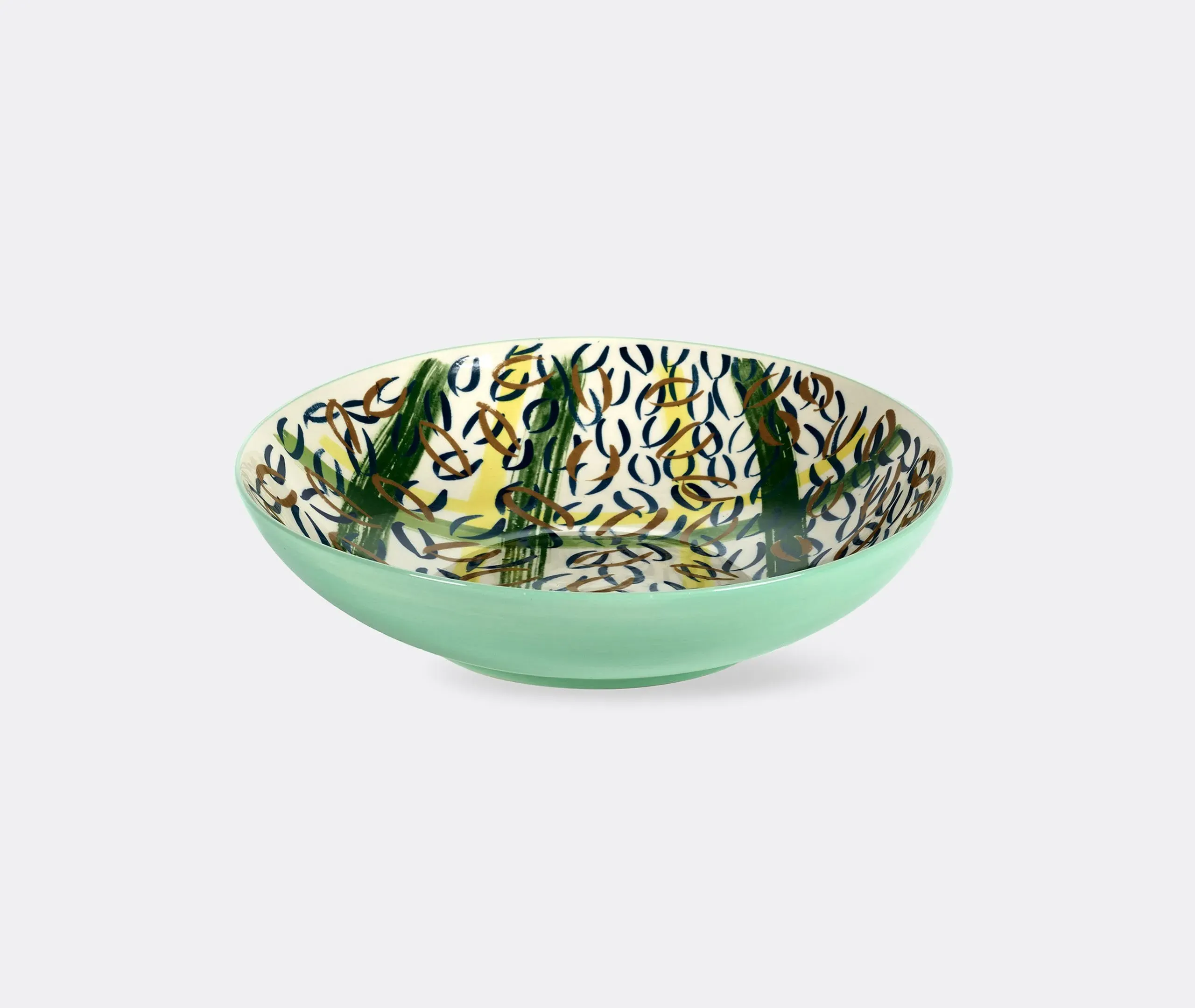 Large Bowl Japanese Design - Multicolor, Ceramic