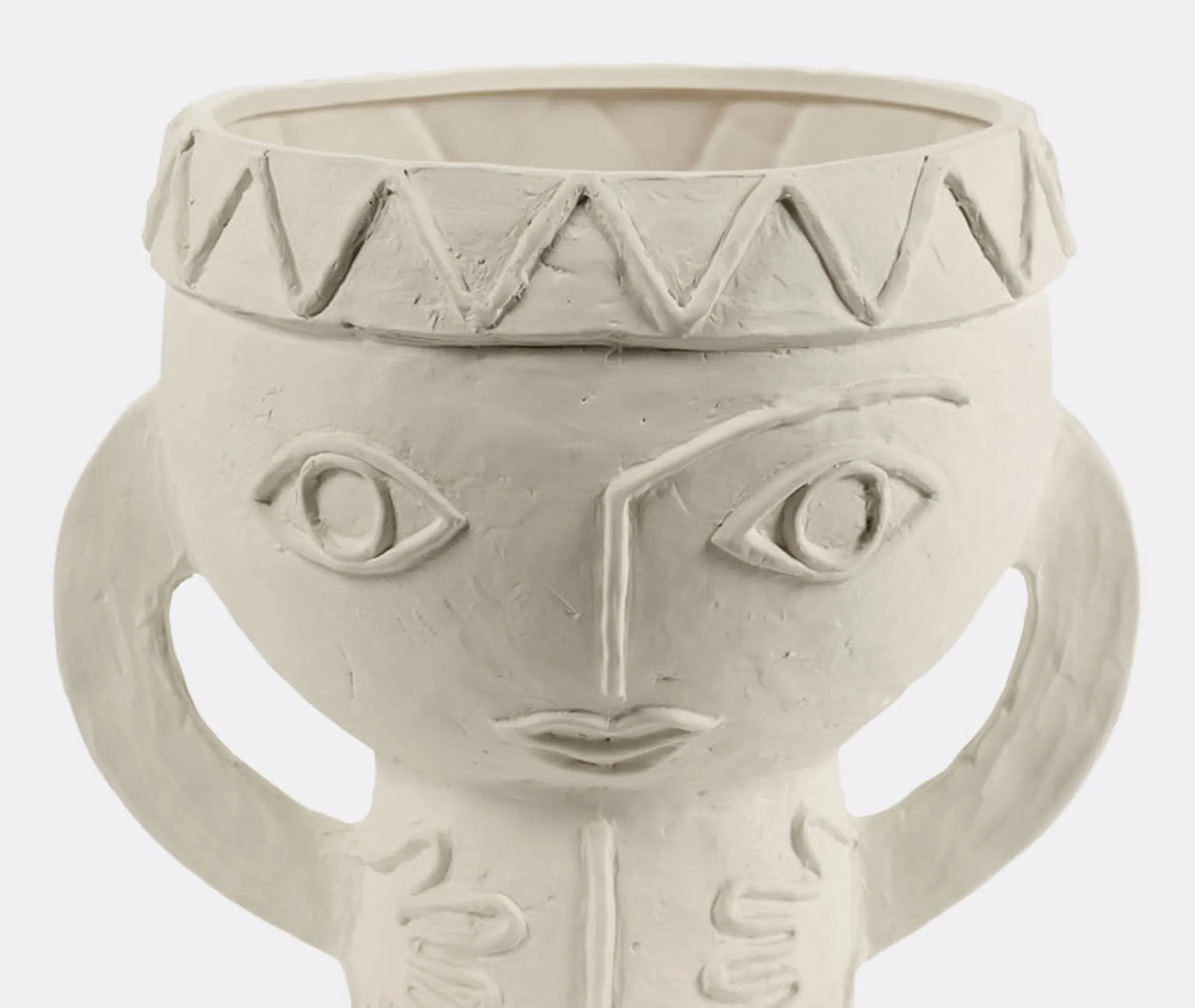 Large Decorative Vase - Beige, Clay