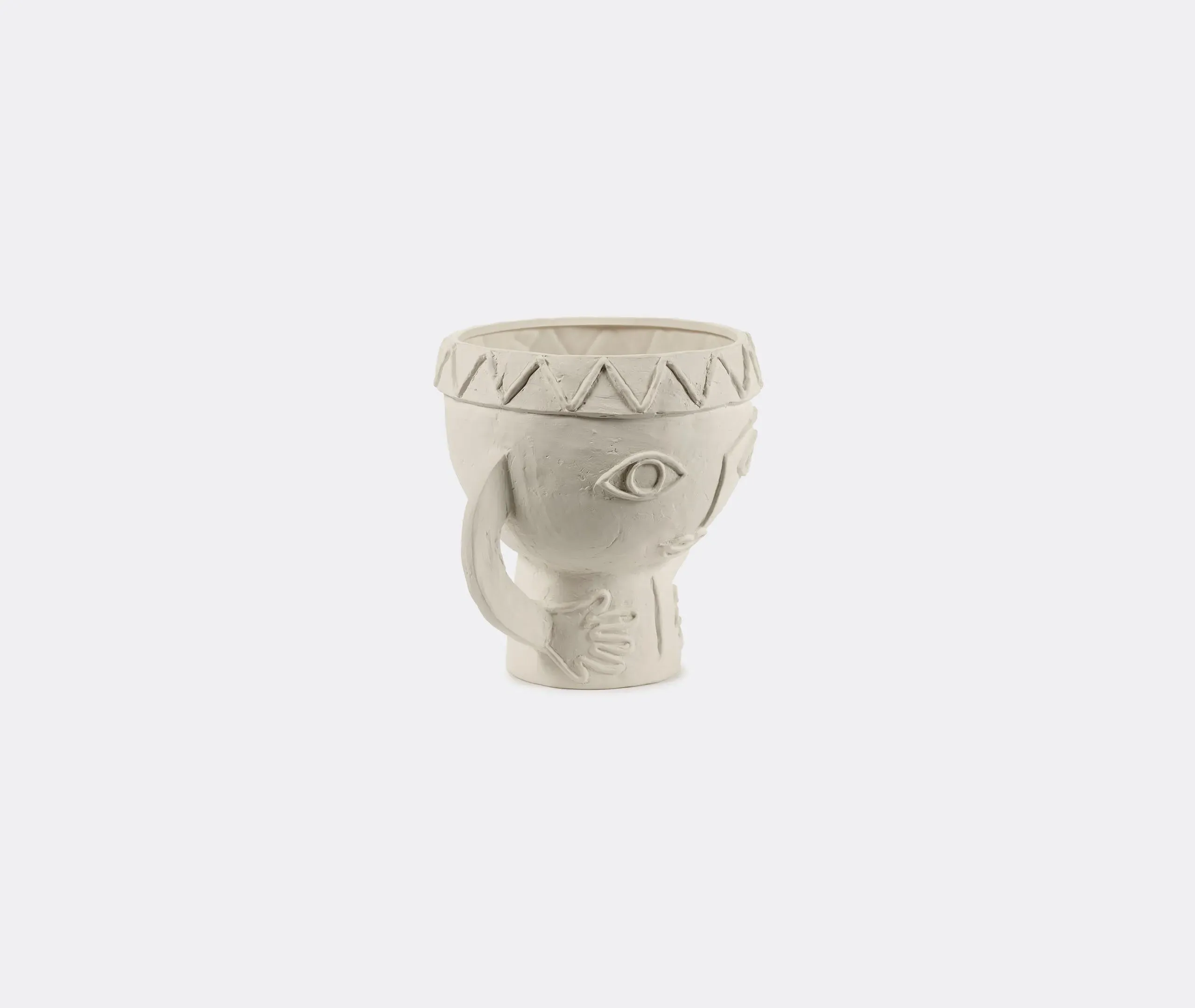Large Decorative Vase - Beige, Clay