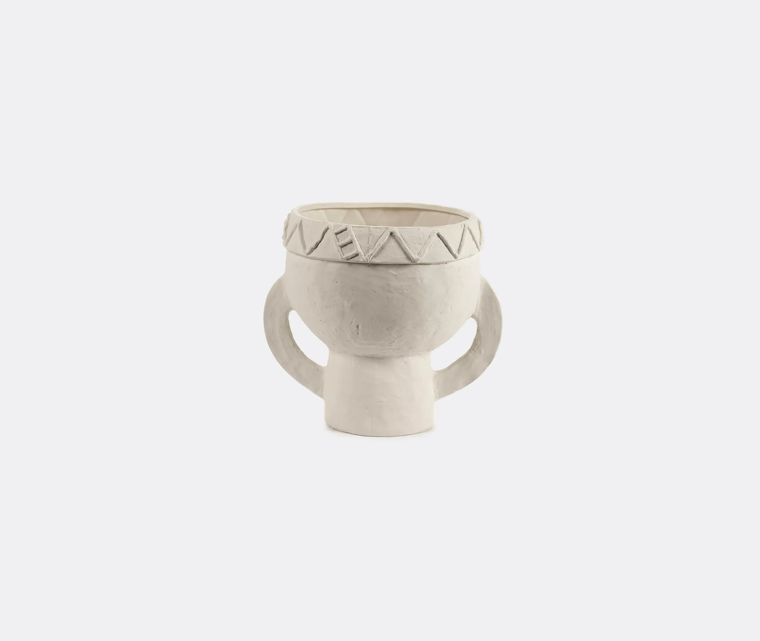 Large Decorative Vase - Beige, Clay