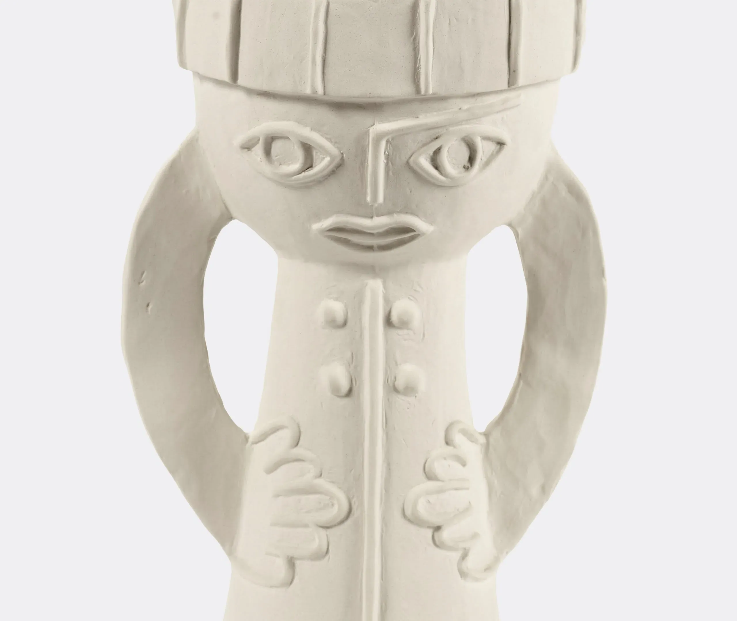 Large Decorative Vase - Beige, Clay