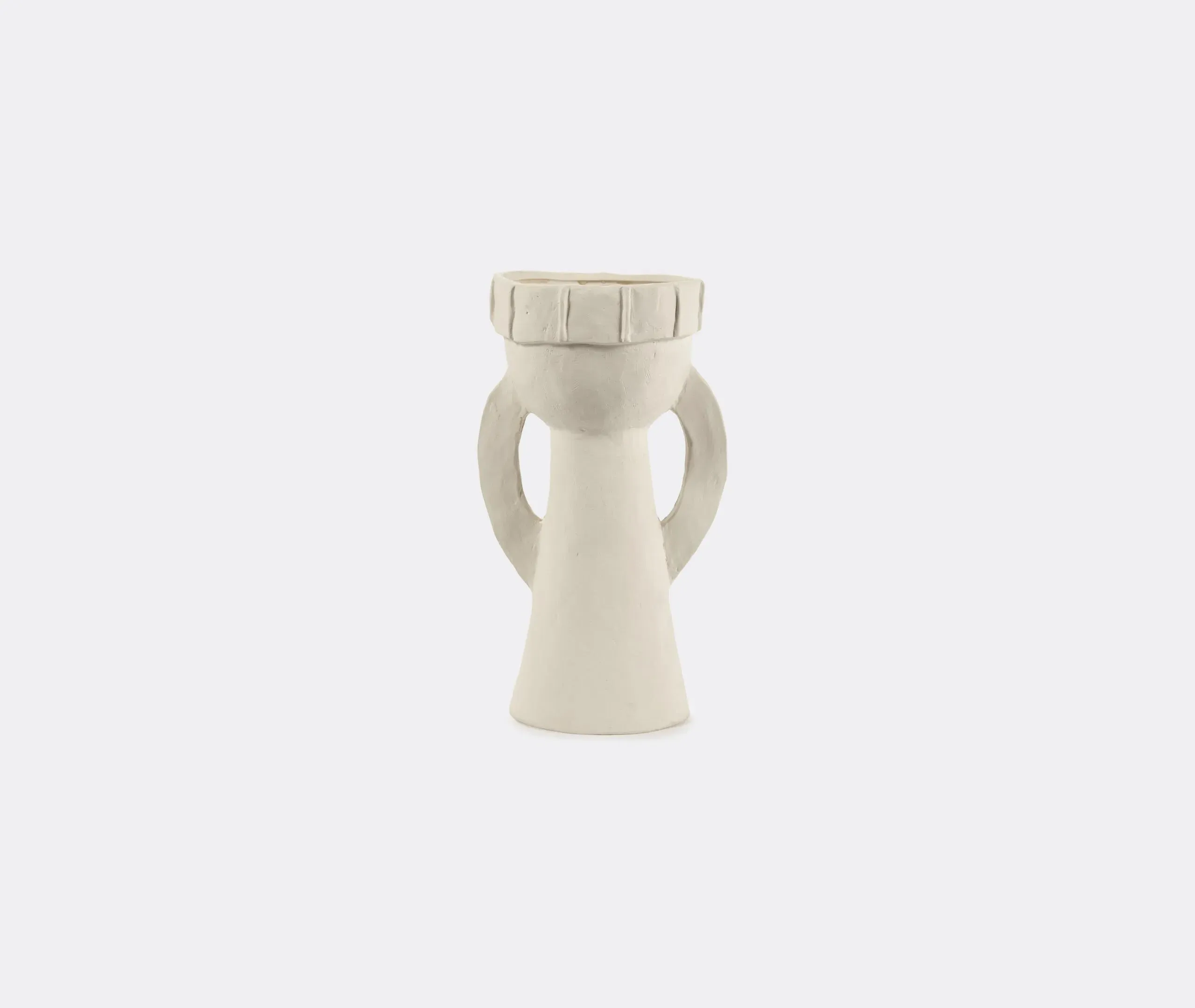 Large Decorative Vase - Beige, Clay