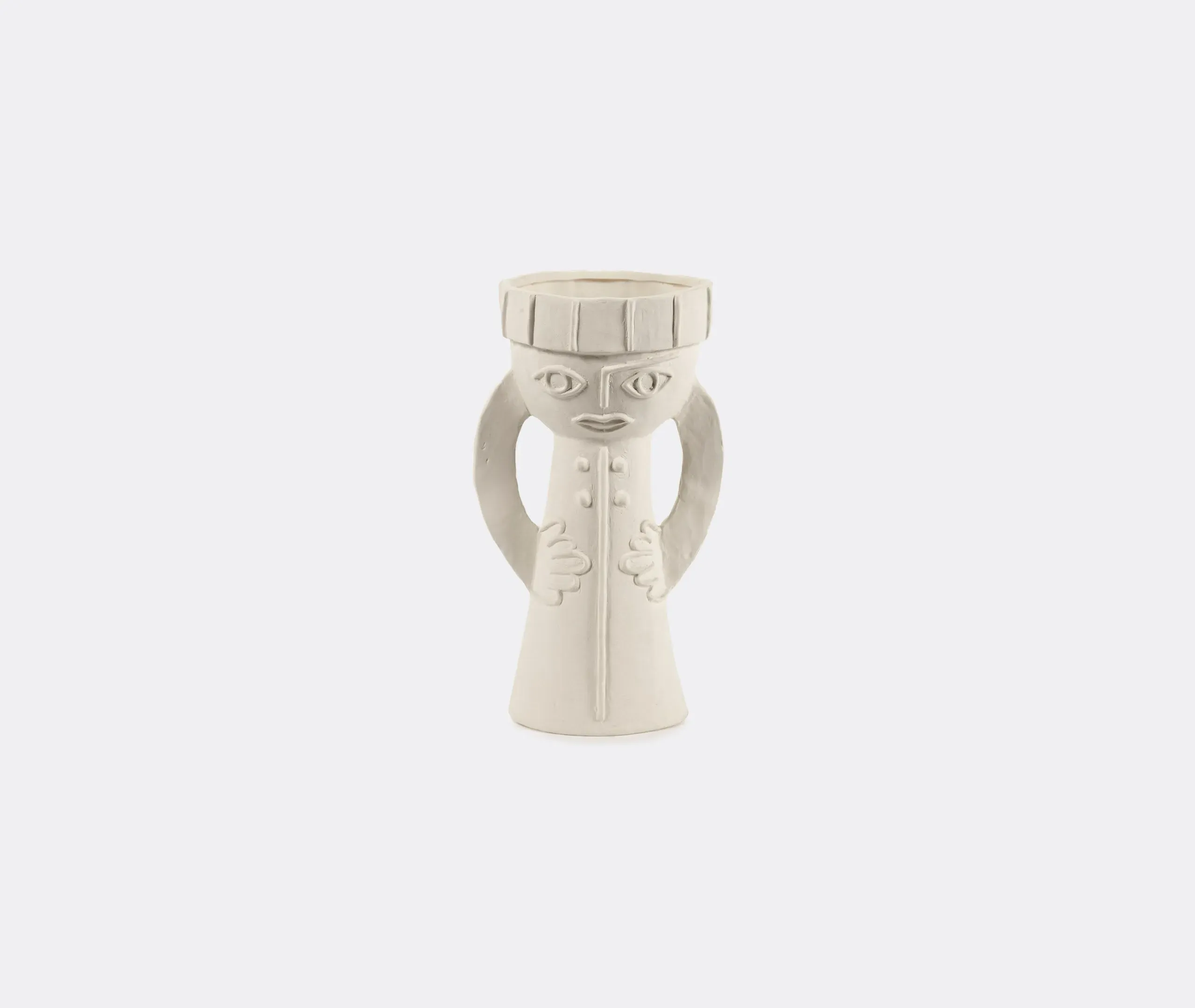 Large Decorative Vase - Beige, Clay image