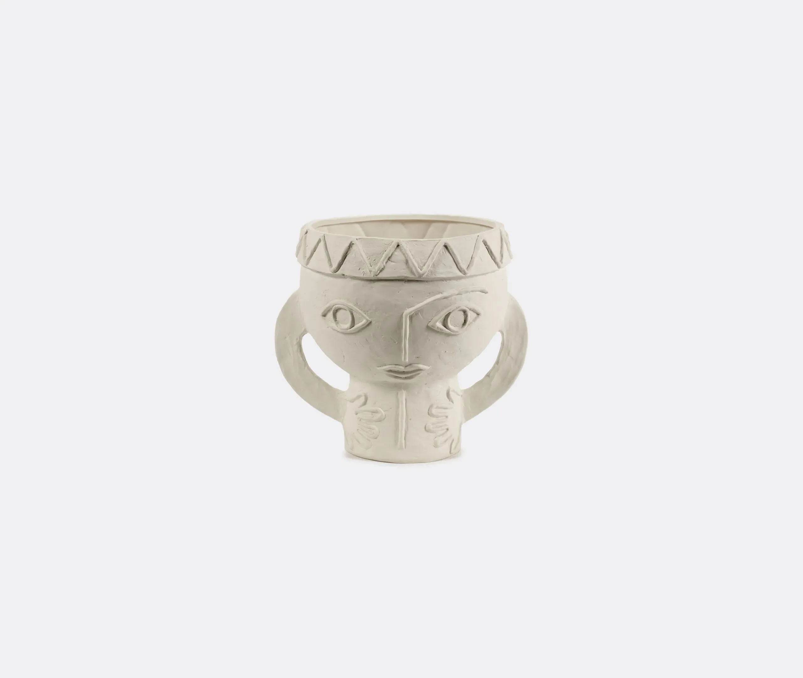 Large Decorative Vase - Beige, Clay