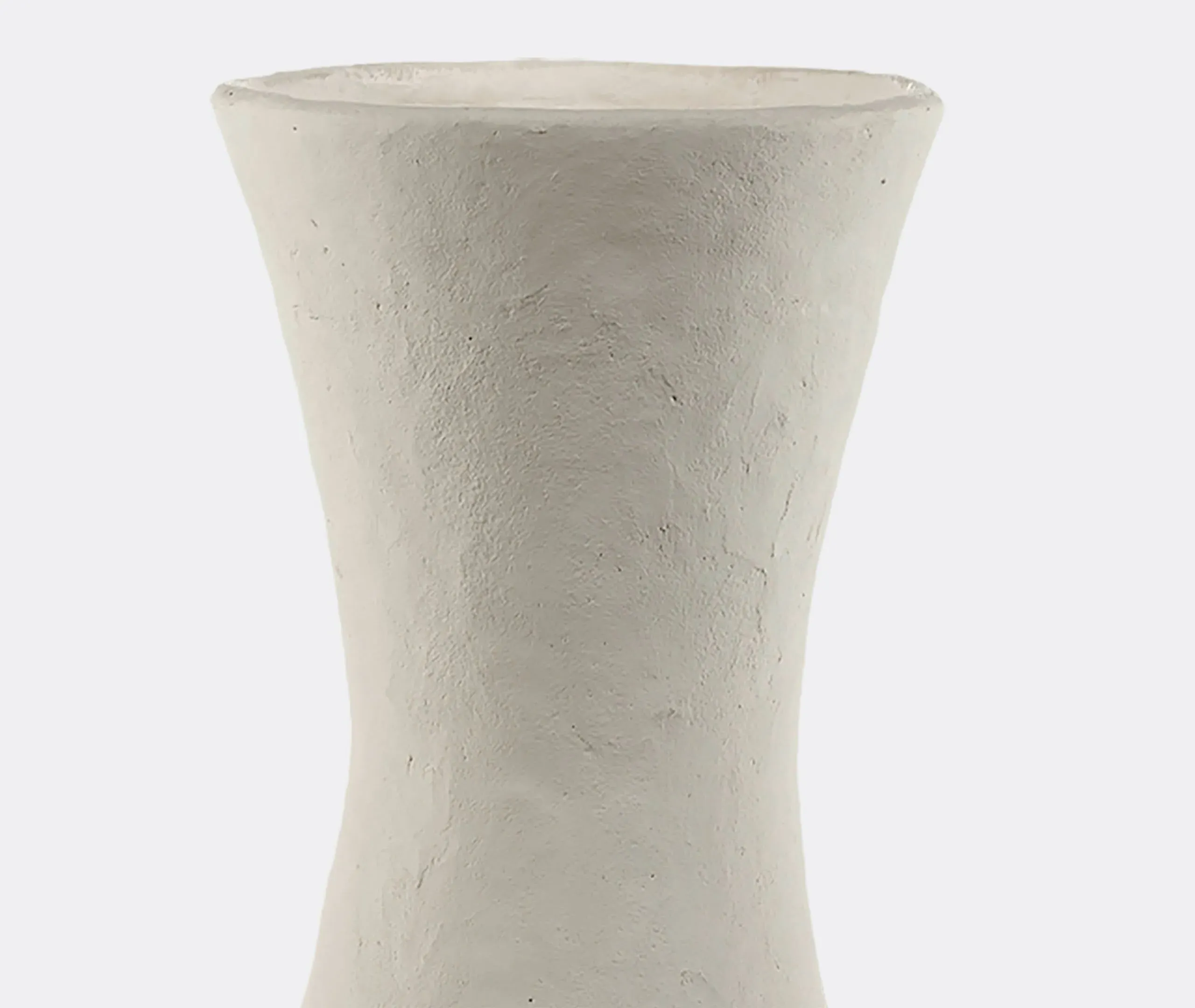 Large Earth Vase - White, Papier Mâché