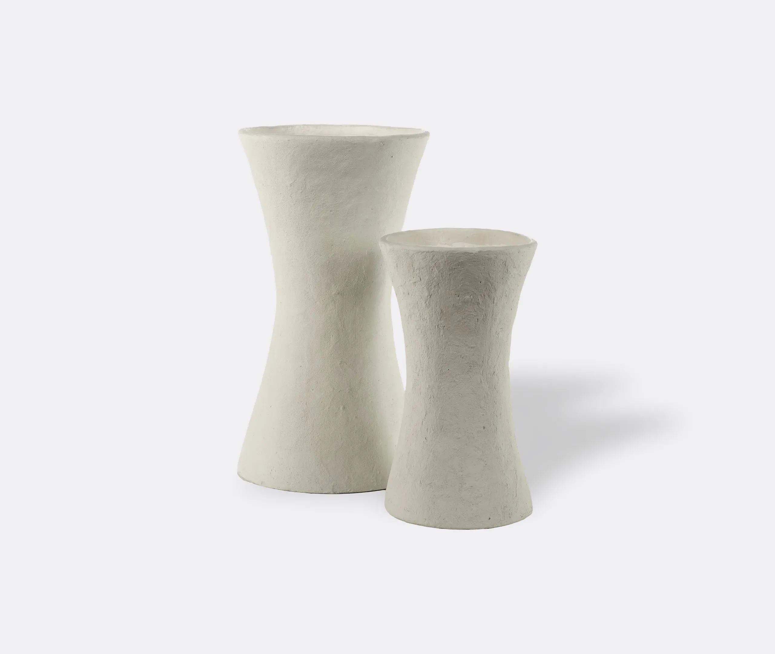Large Earth Vase - White, Papier Mâché