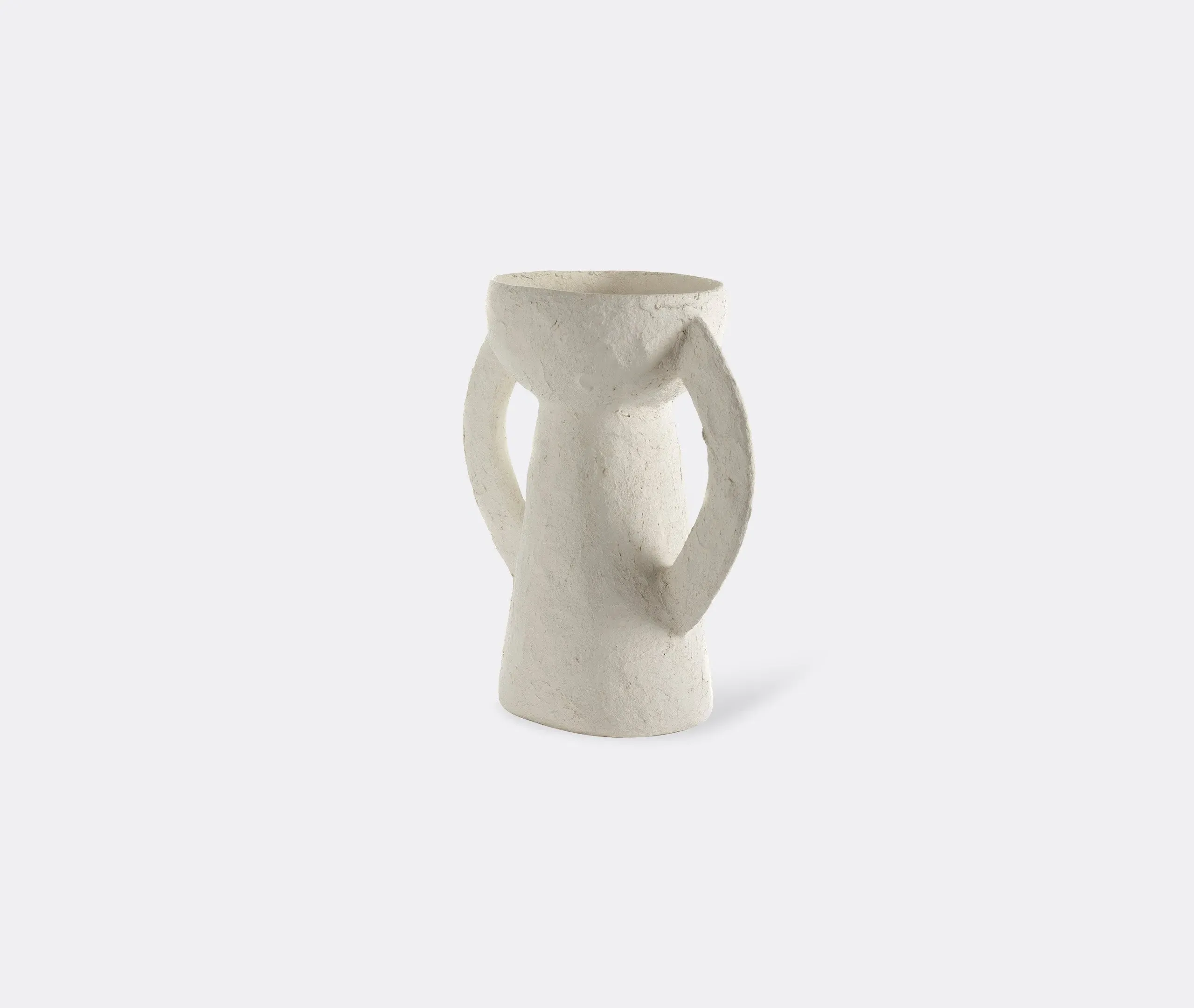 Large Earth Vase - White, Papier Mâché