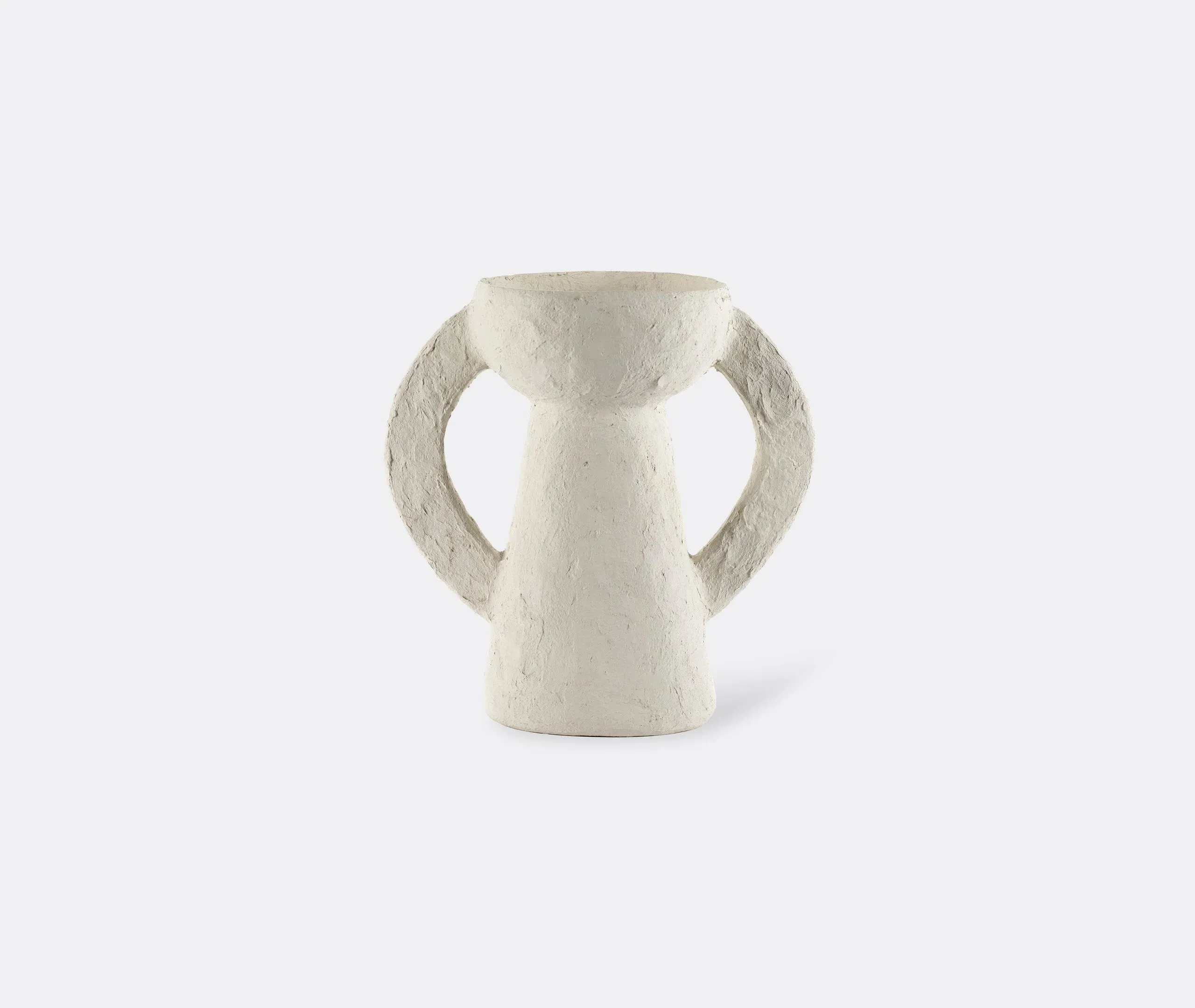 Large Earth Vase - White, Papier Mâché