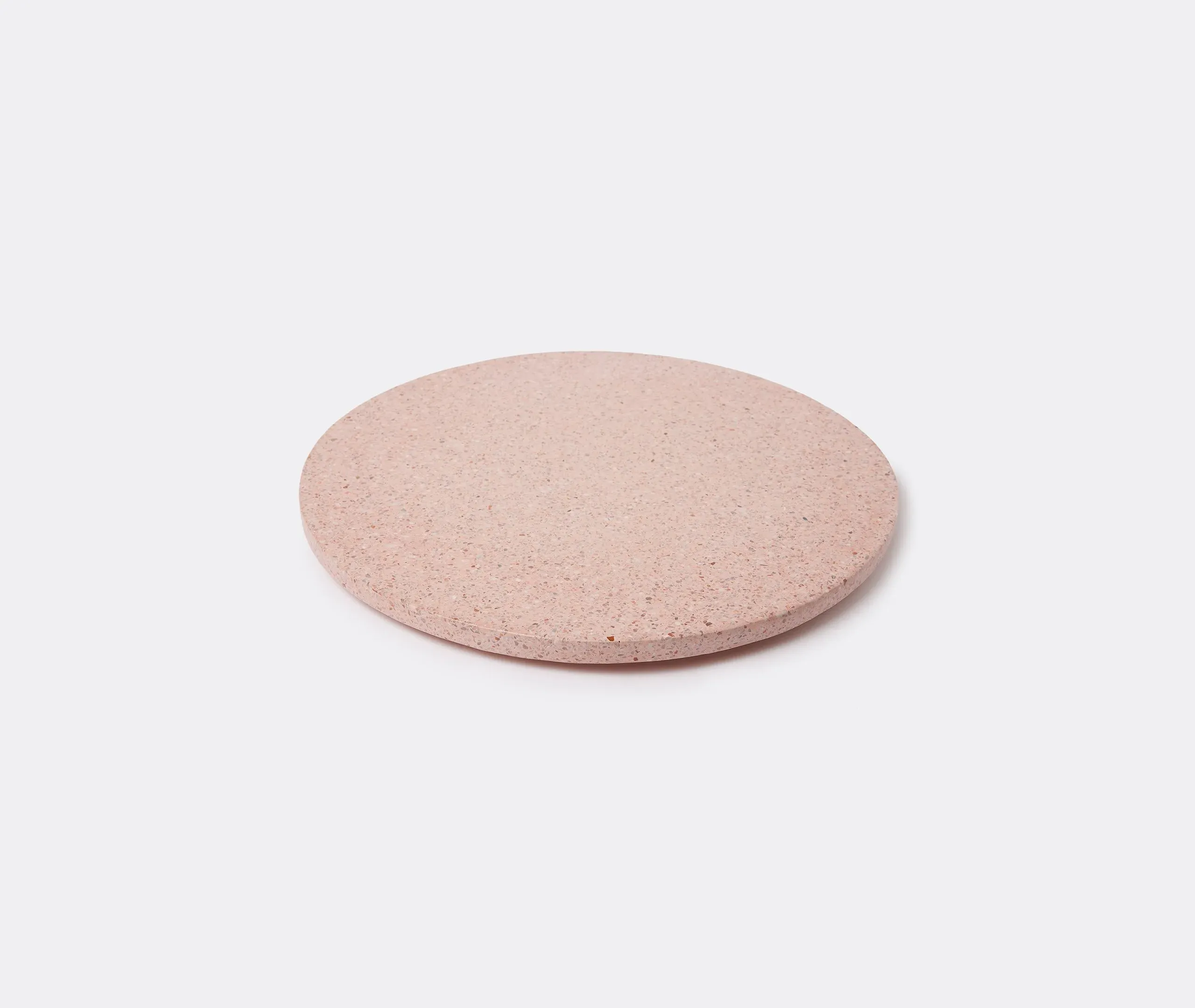 Large Round Plate - Pink, Terrazzo image