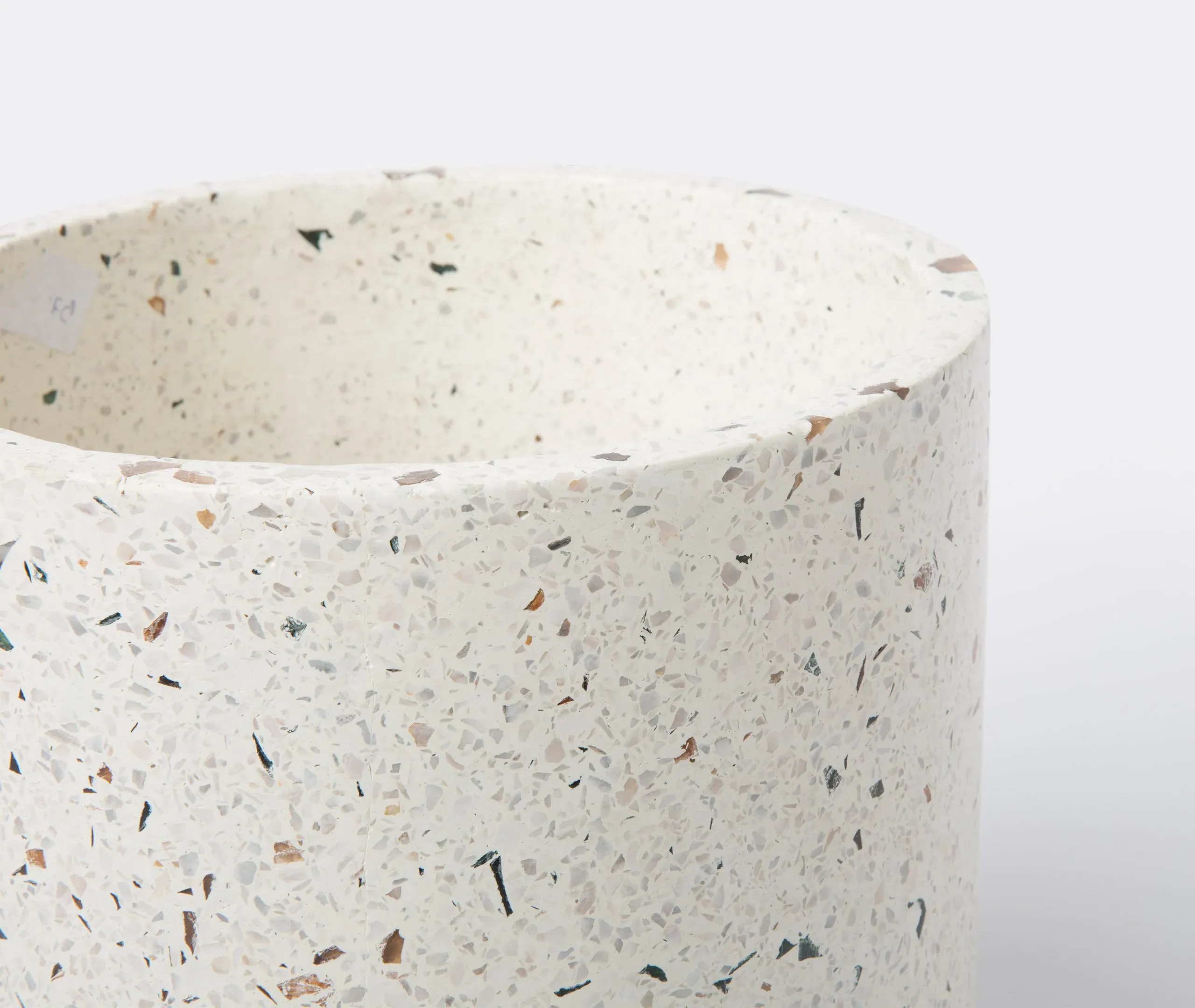 Large Terrazzo Pot - White