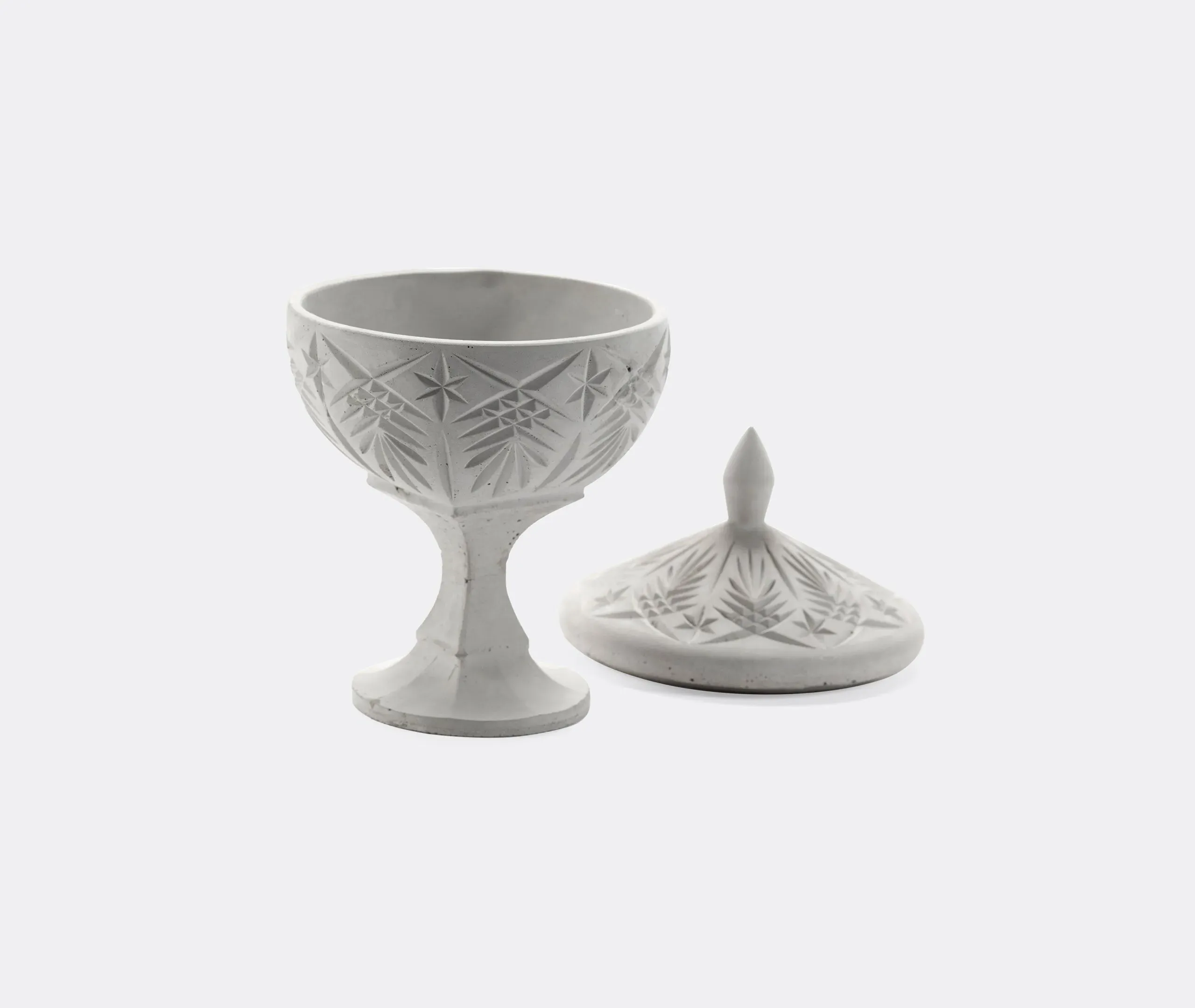 Lidded Bonbonniere with Handle - Grey, Concrete