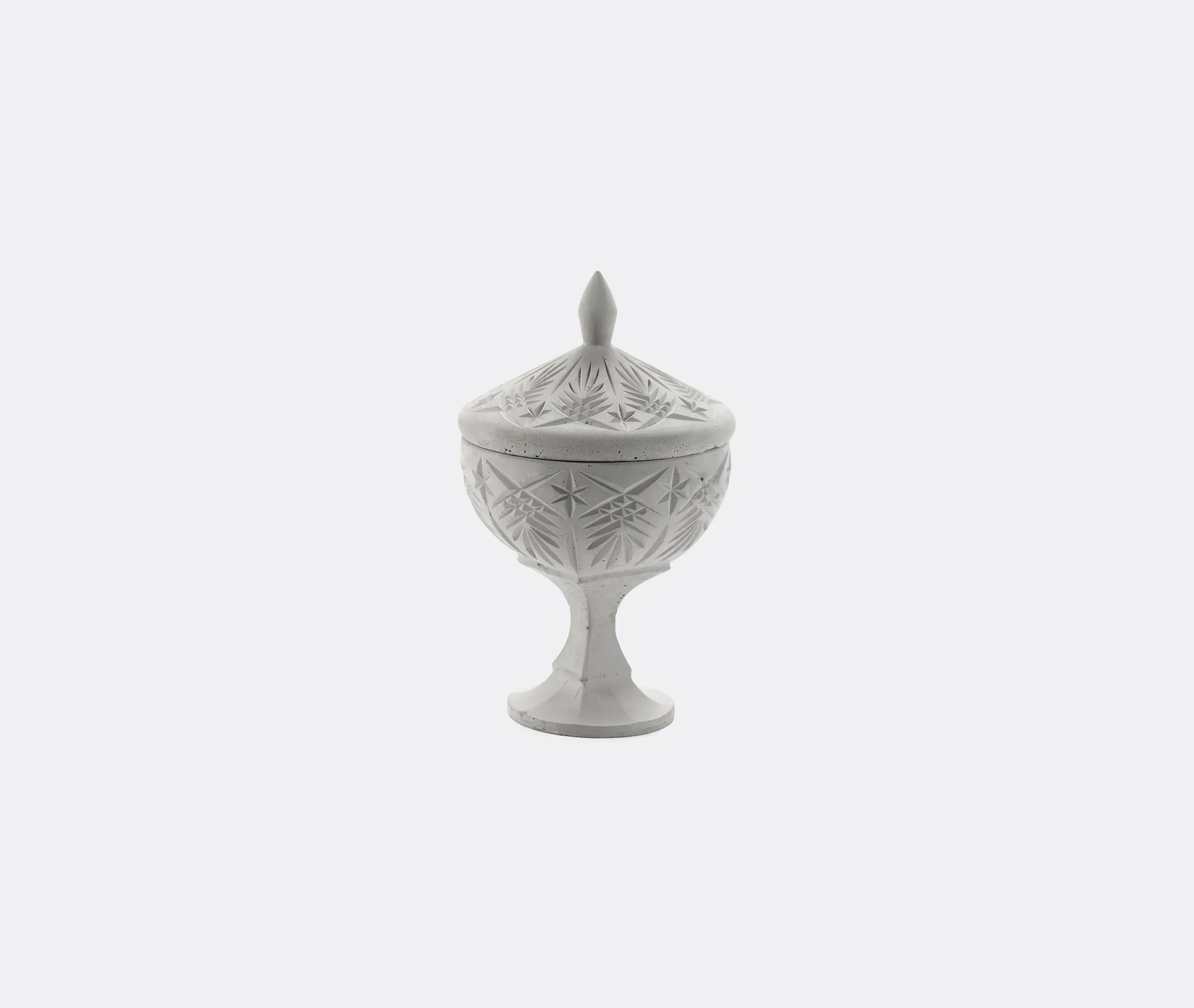 Lidded Bonbonniere with Handle - Grey, Concrete image