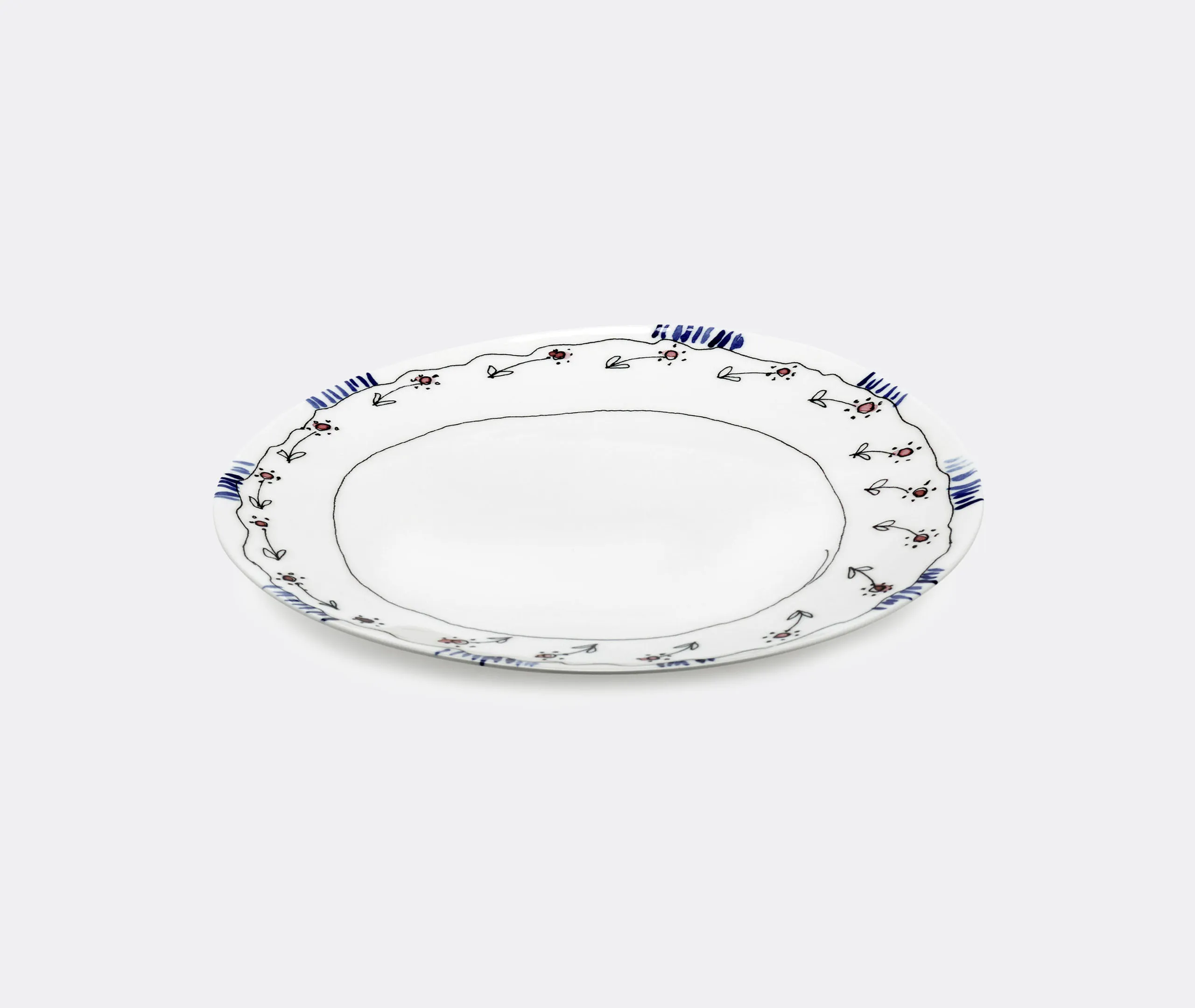 Marni Anemone Milk Dinner Plate Set of Two - Multicolor, Porcelain