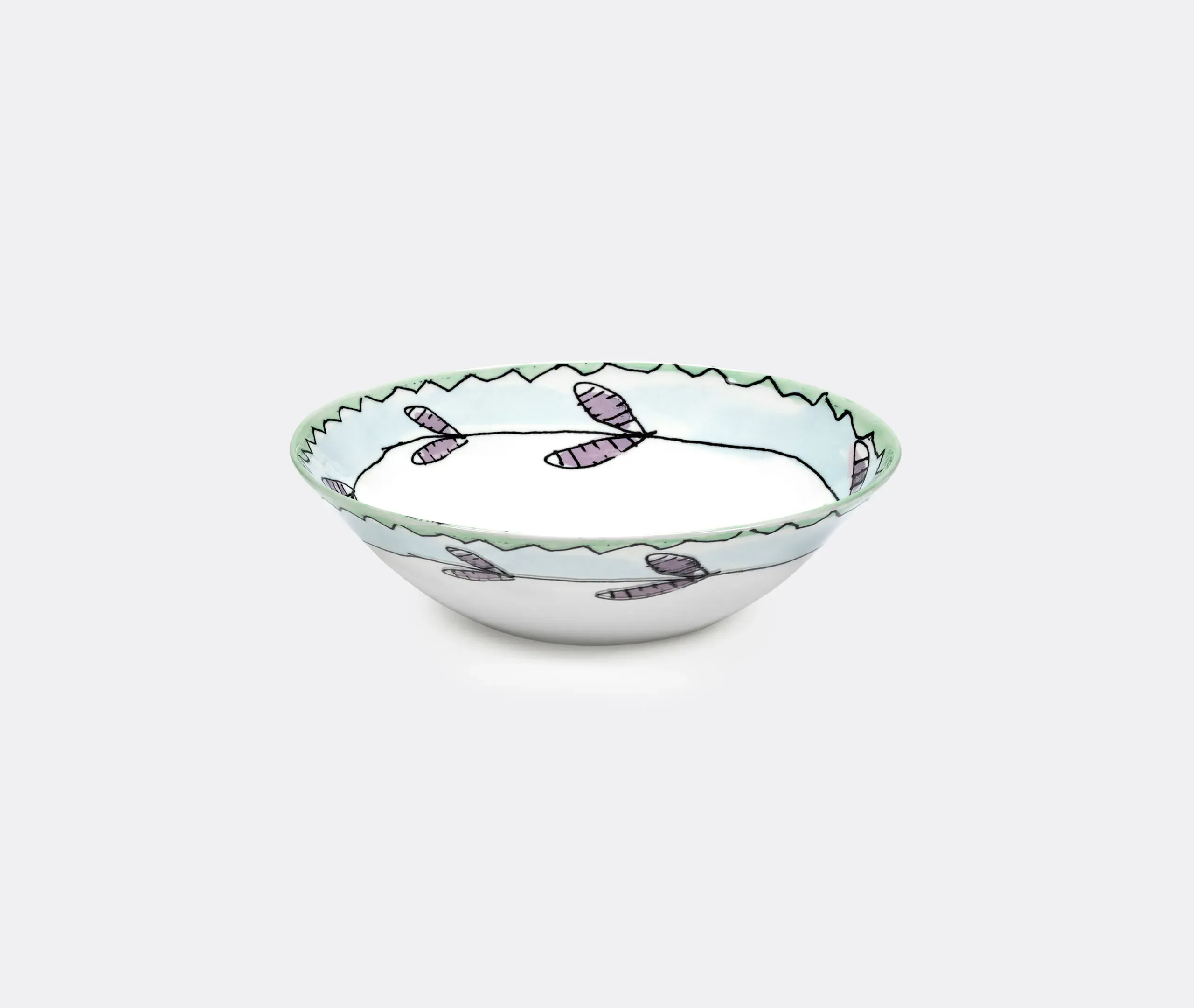 Marni Blossom Milk Low Bowl Set of Two - Multicolor, Porcelain