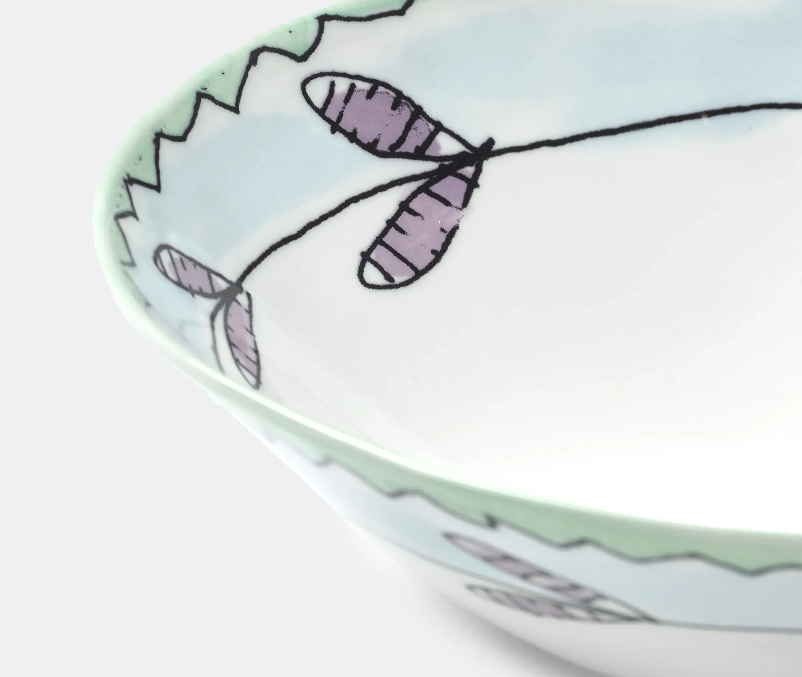 Marni x Serax Blossom Milk Low Bowl, Set of Two - Multicolor, Bone China alternate view