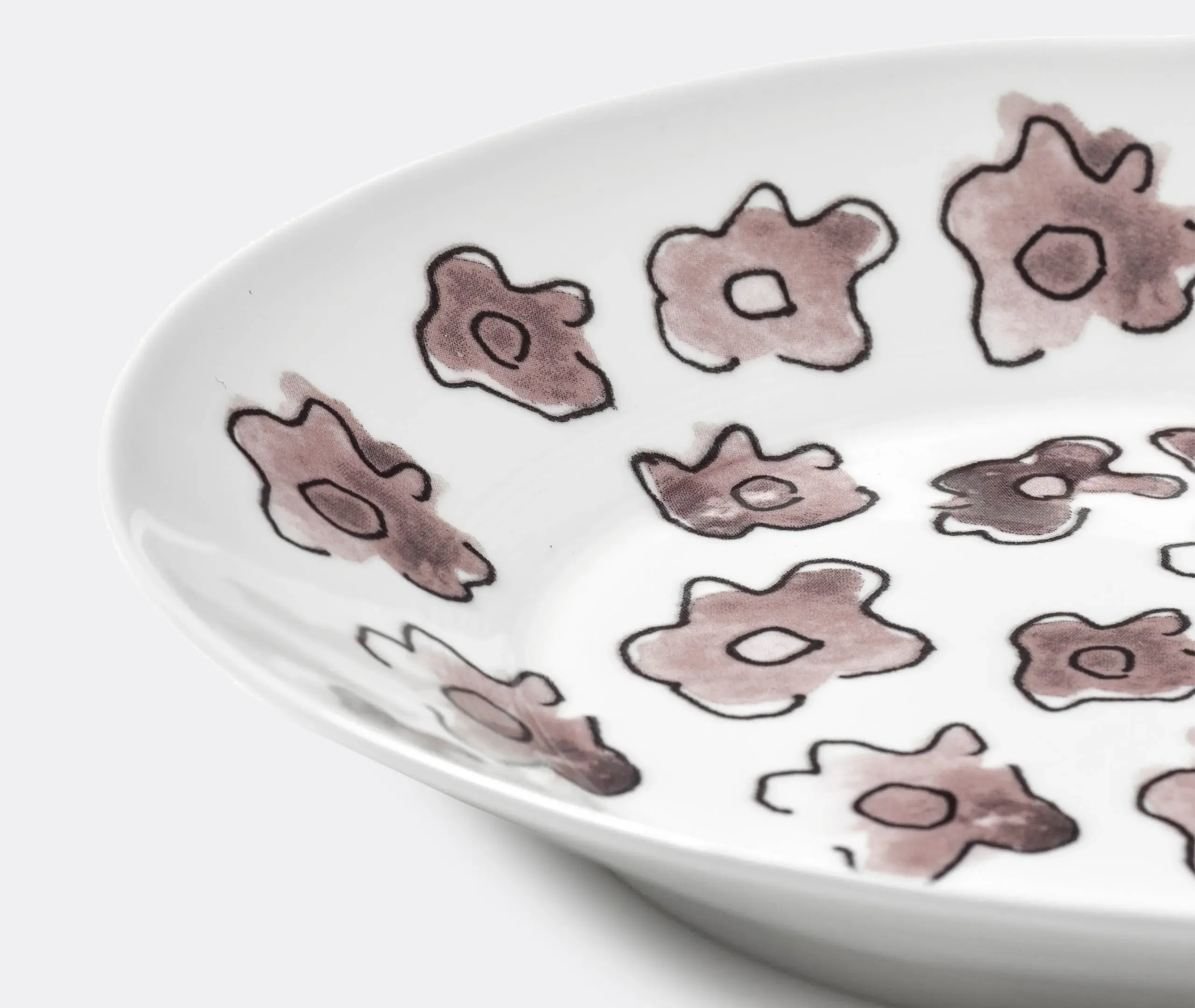 Marni x Serax 'Dark Viola' Deep Plate Set of Two - Multicolor, Bone China alternate view
