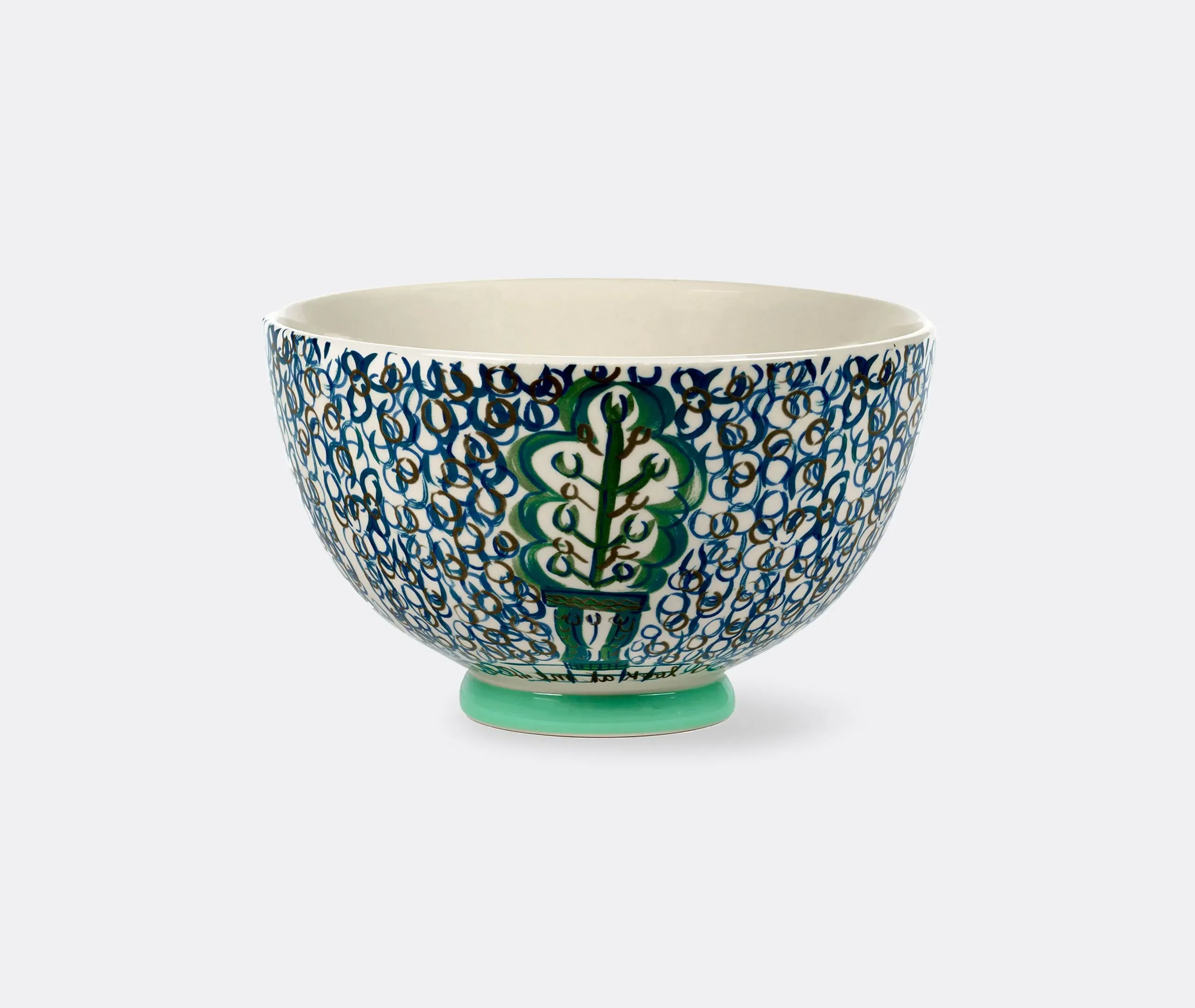 Medium Bowl Japanese Design - Multicolor, Ceramic image