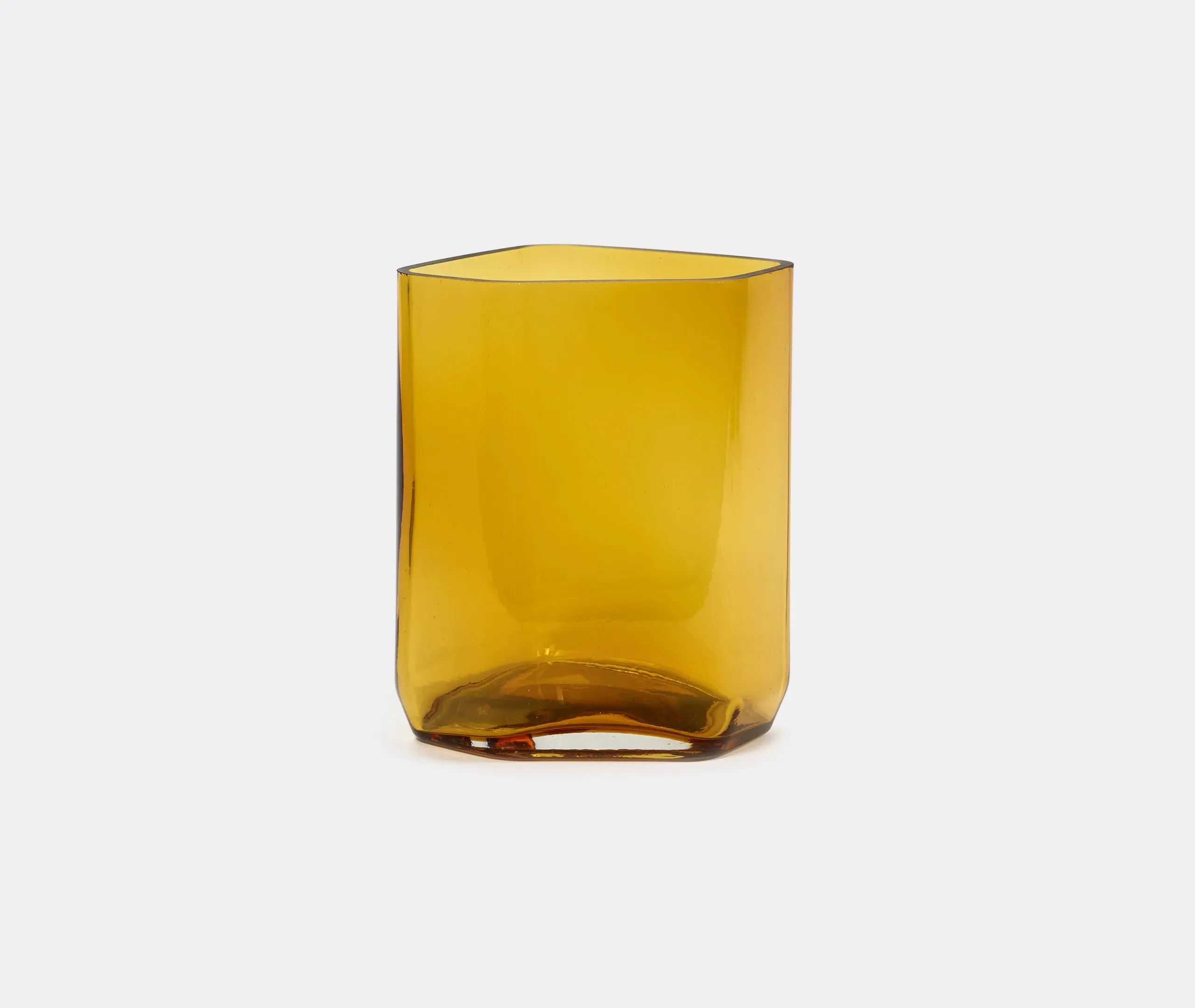 Medium Cubic Vase - Yellow, Glass image
