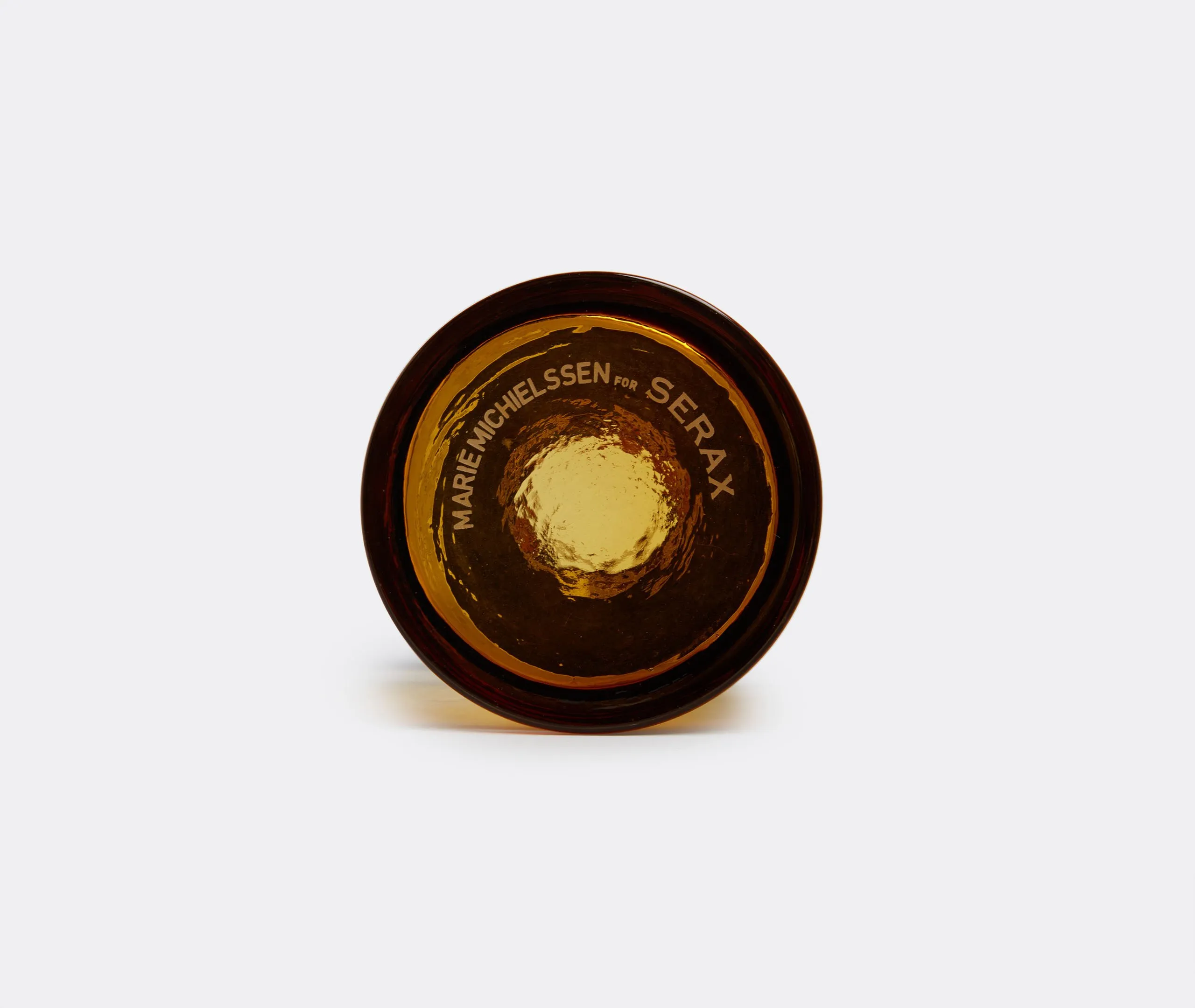 Medium Cylindrical Vase - Amber, Glass