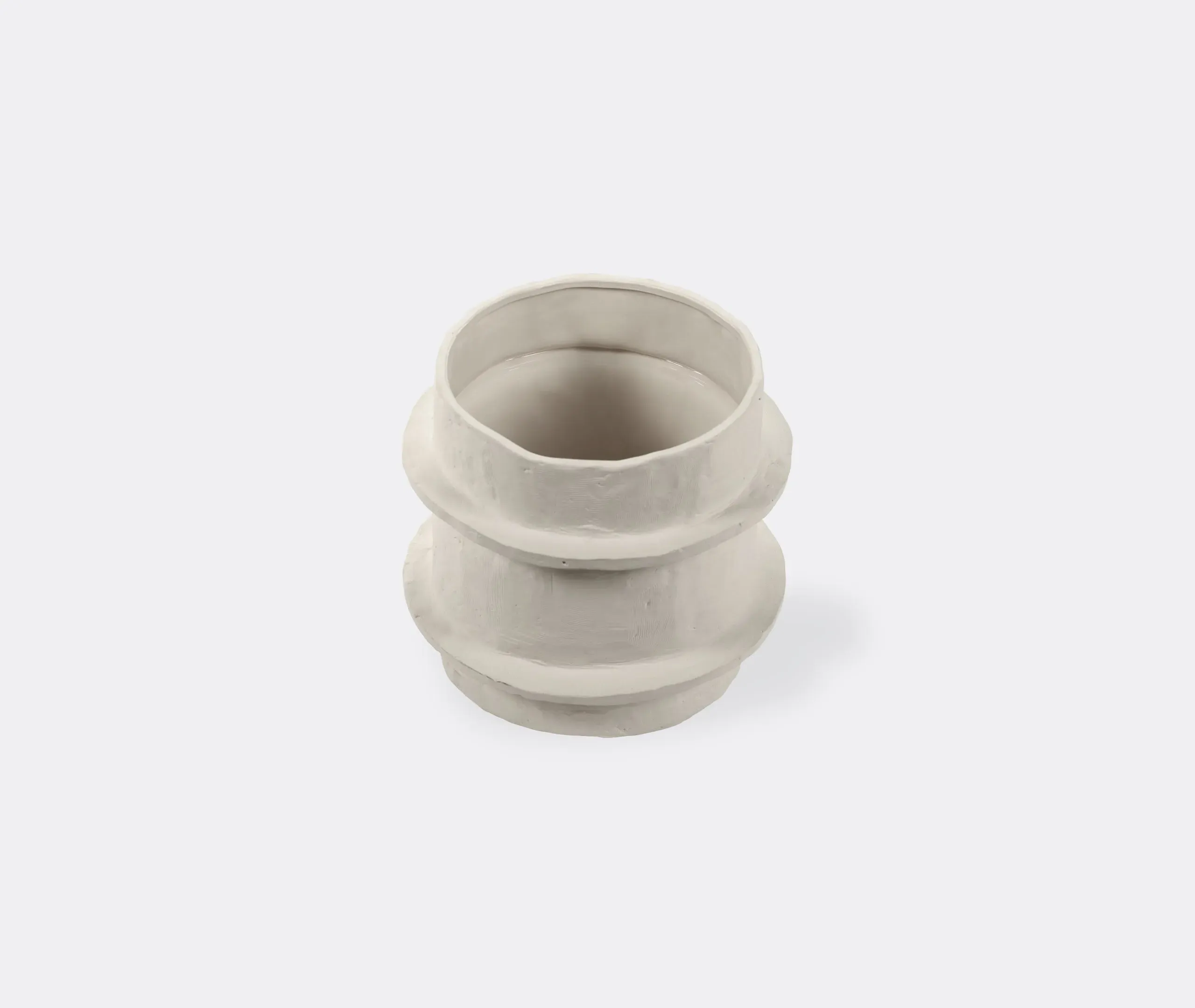Medium Flower Pot Low Profile - Beige