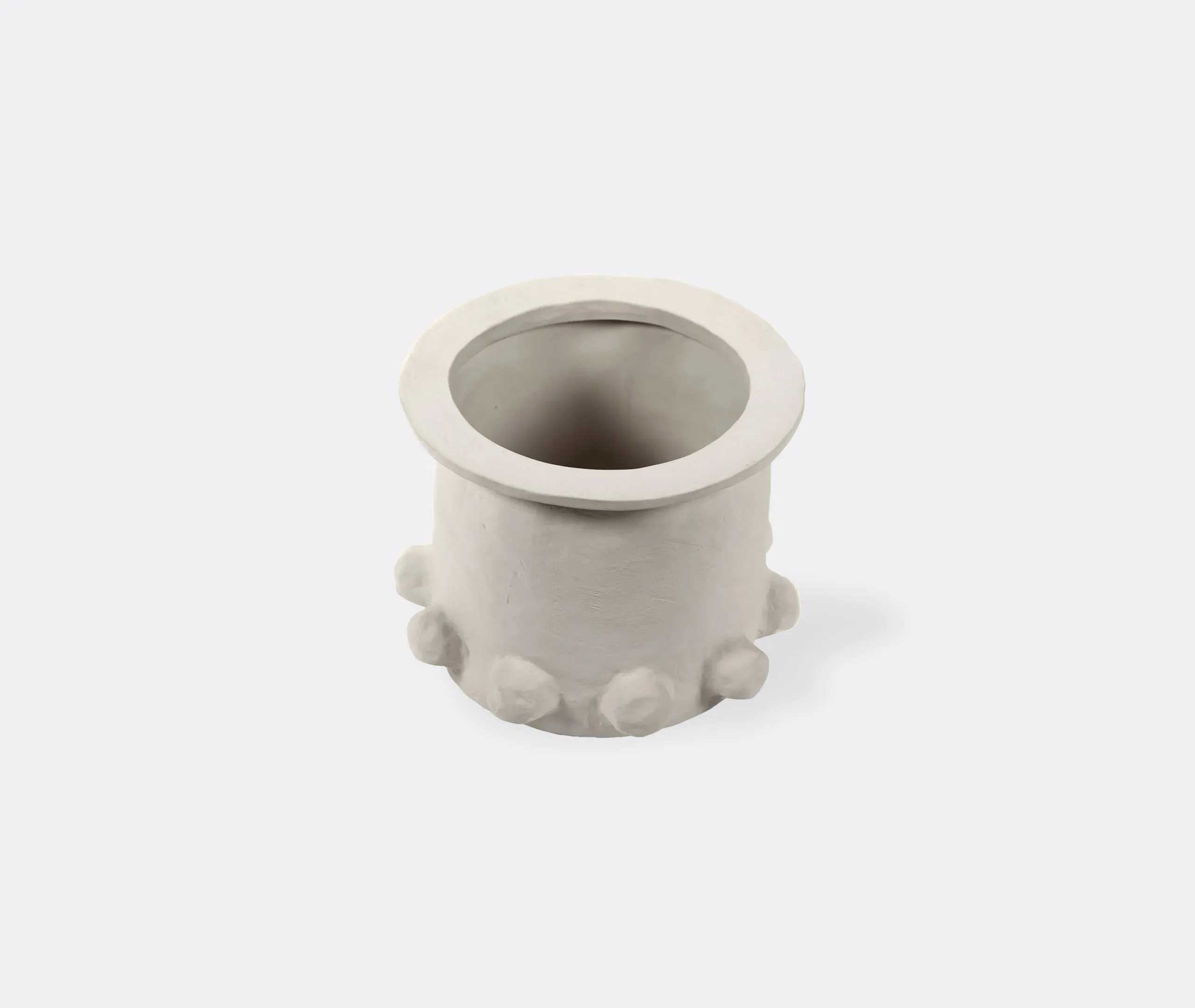 Medium Flower Pot with Globe Base - Beige