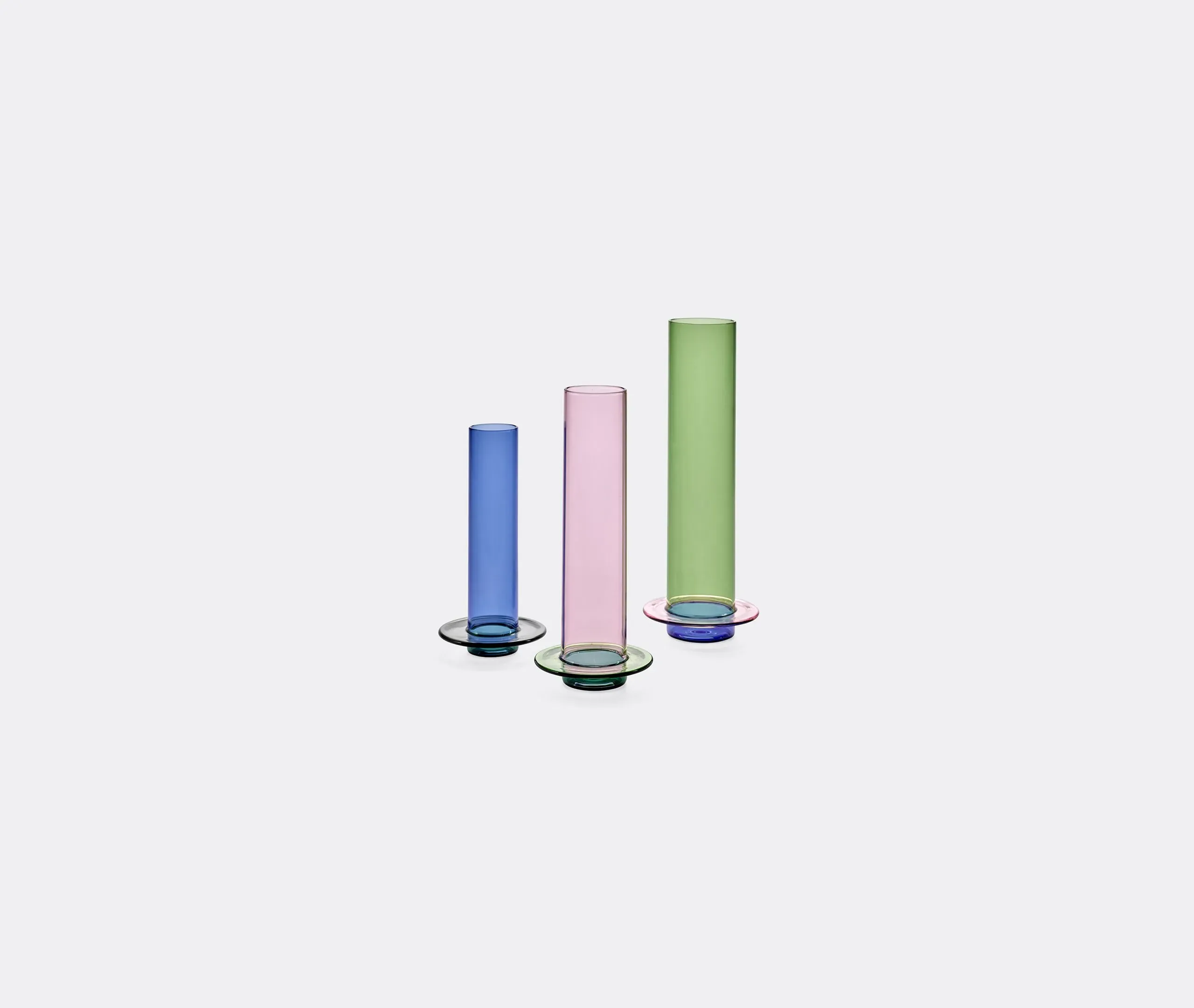 Medium Glass Tower Vase - Multicolor, Glass