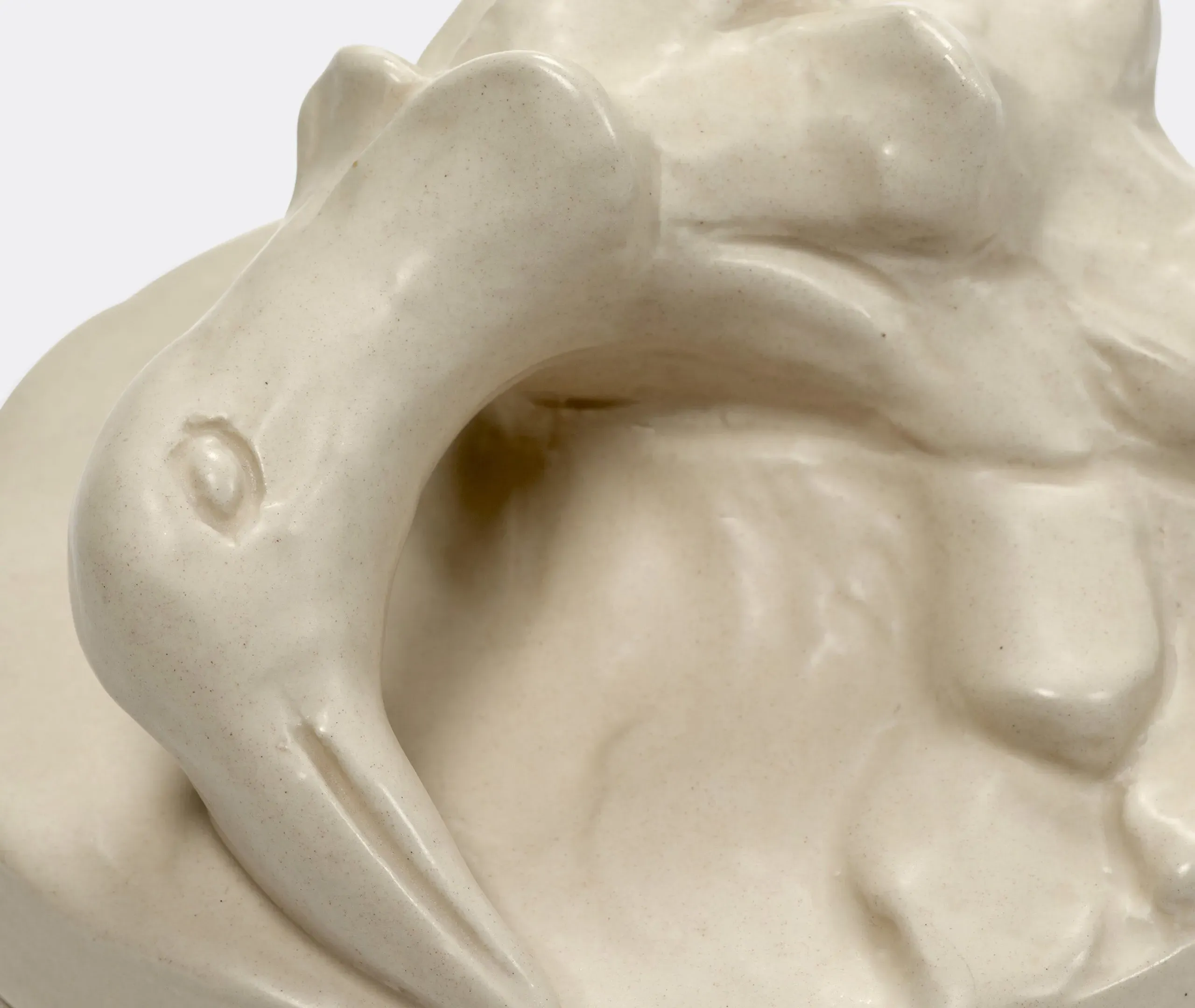 Medium Scented Candle with Bird Lid - Ivory, Ceramic