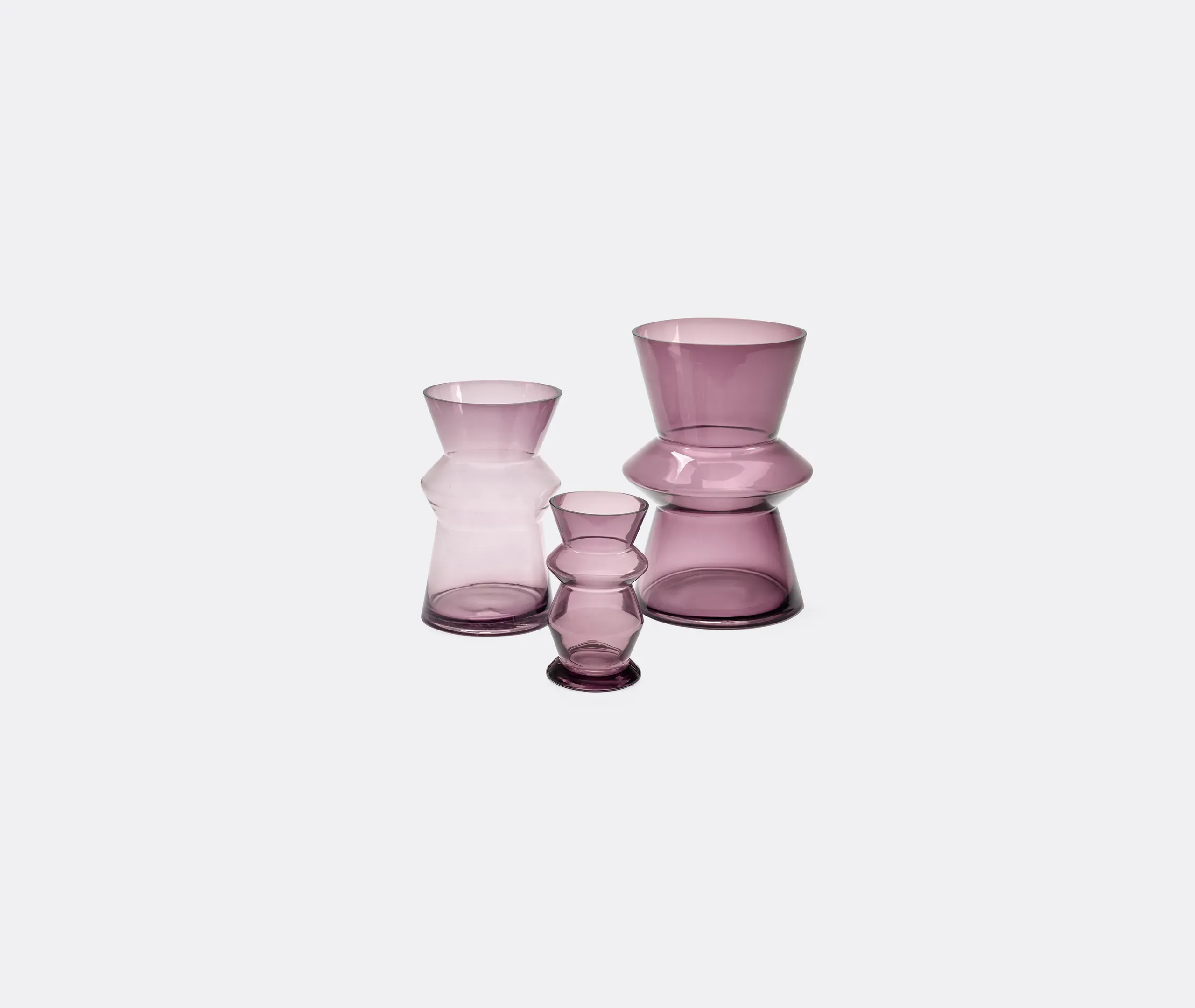 Medium Sculptural Vase - Purple, Glass