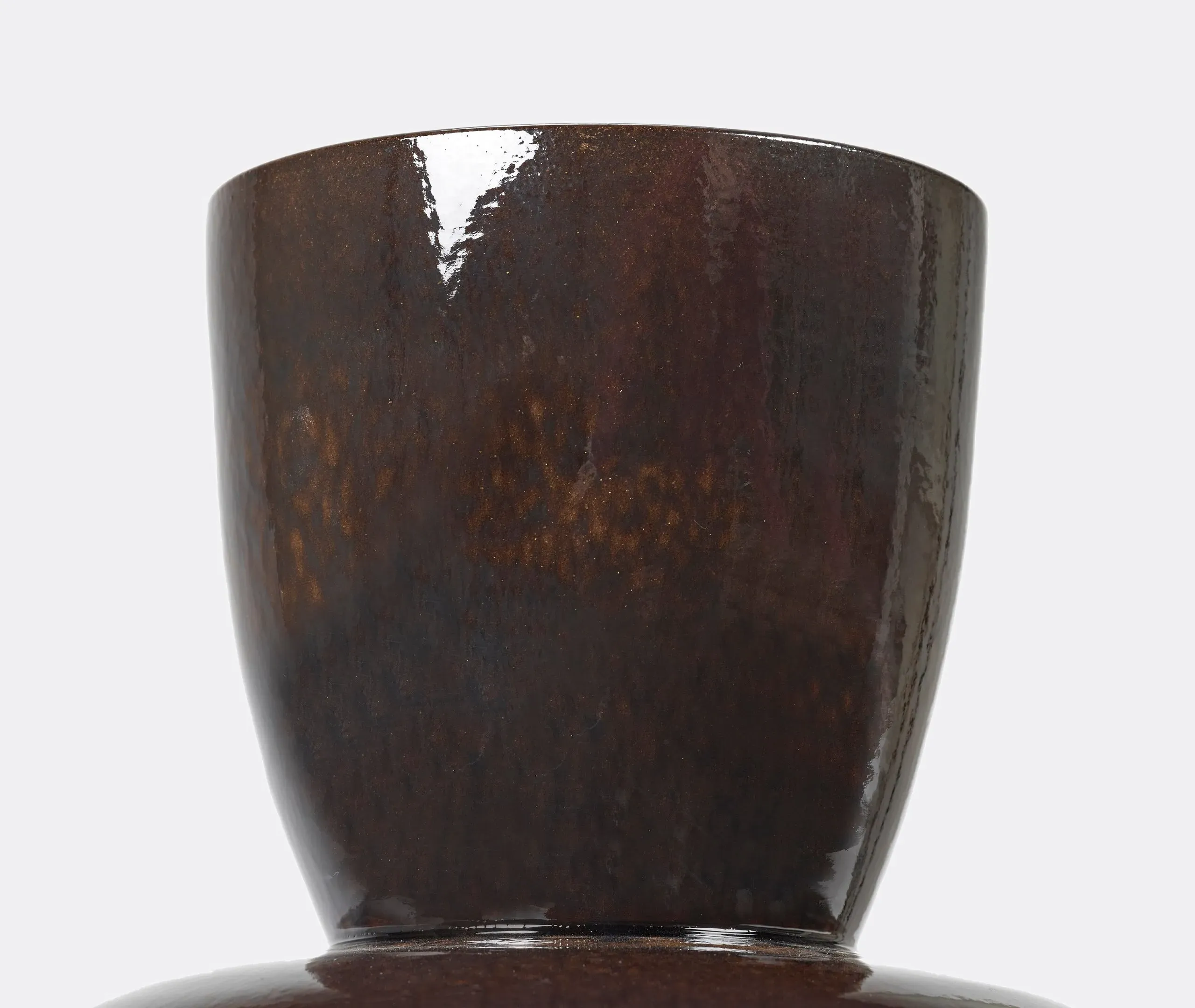 Medium Vase Pure - Dark Brown, Ceramic