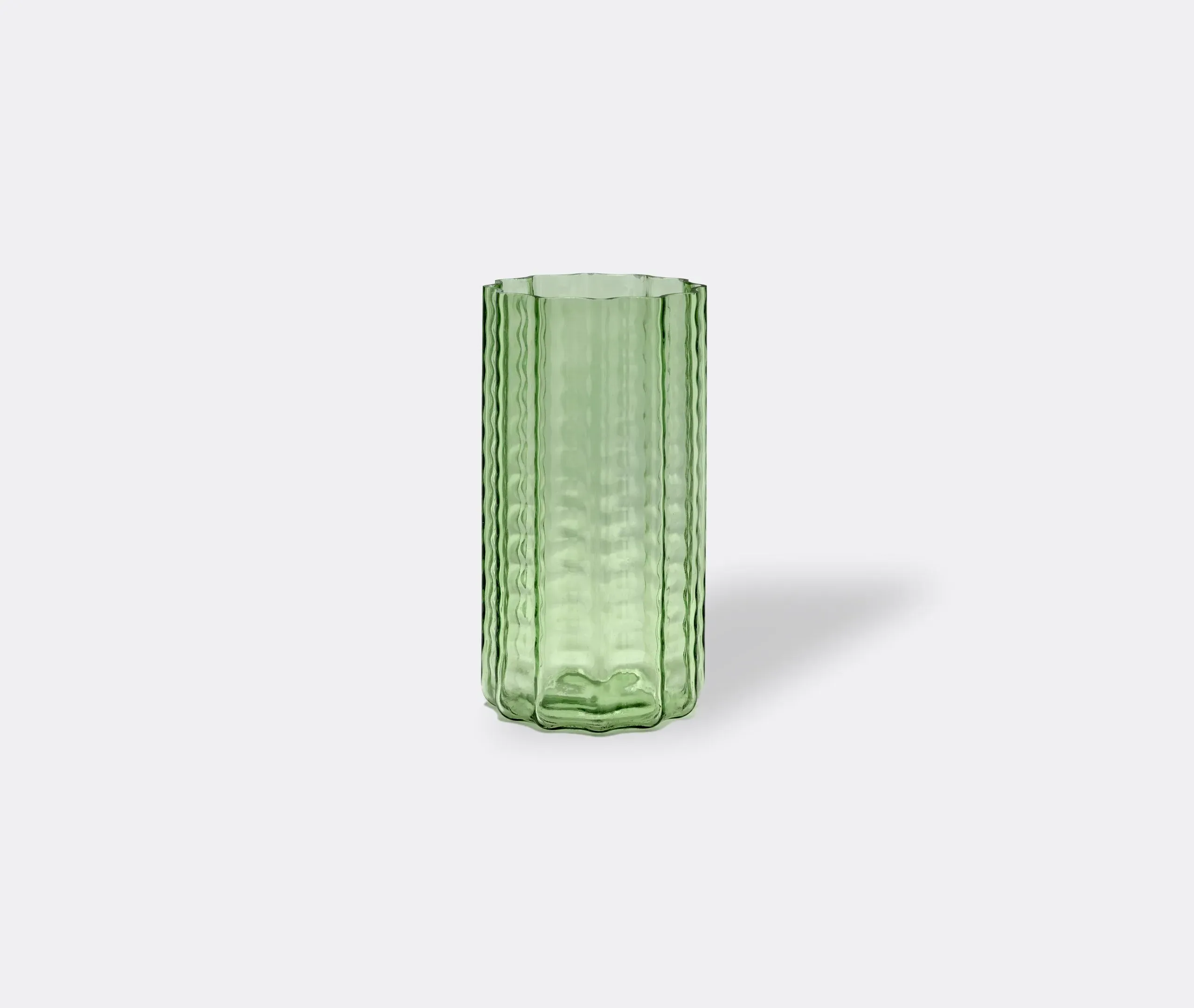 Medium Wave Vase - Green, Glass image