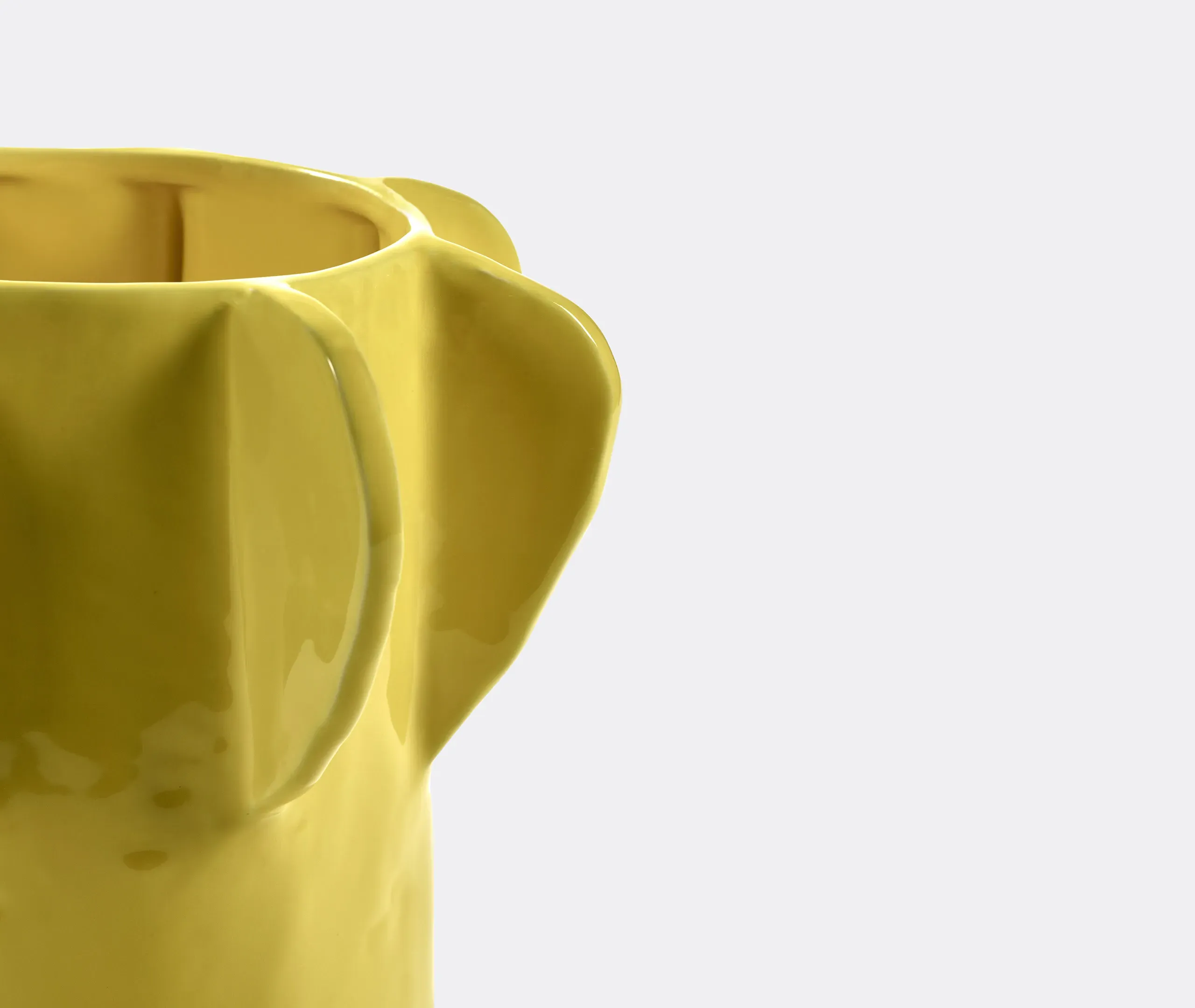 Molly 01 Small Flower Pot - Yellow, Ceramic alternate view