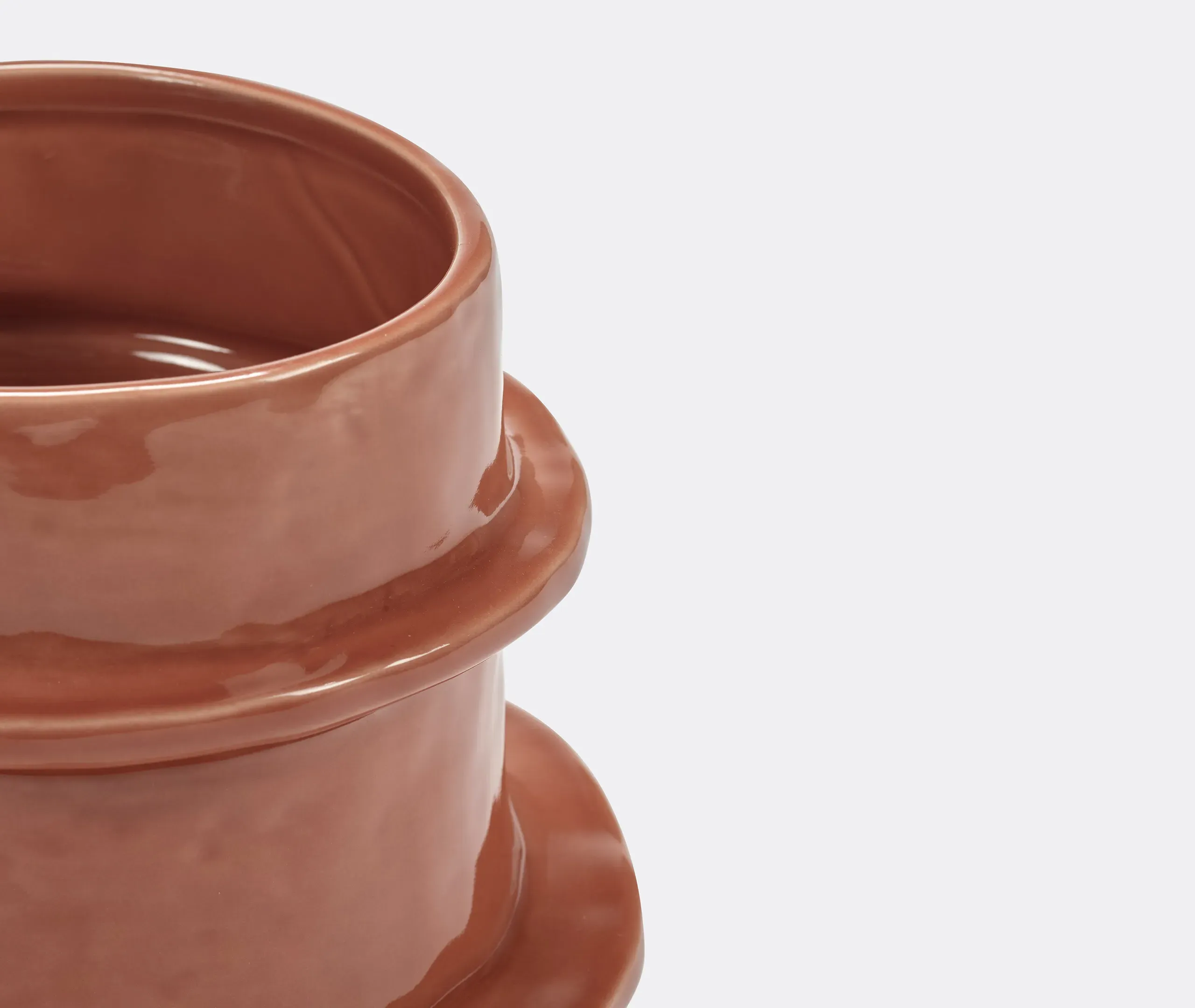 Molly 04 Flower Pot - Orange, Ceramic alternate view