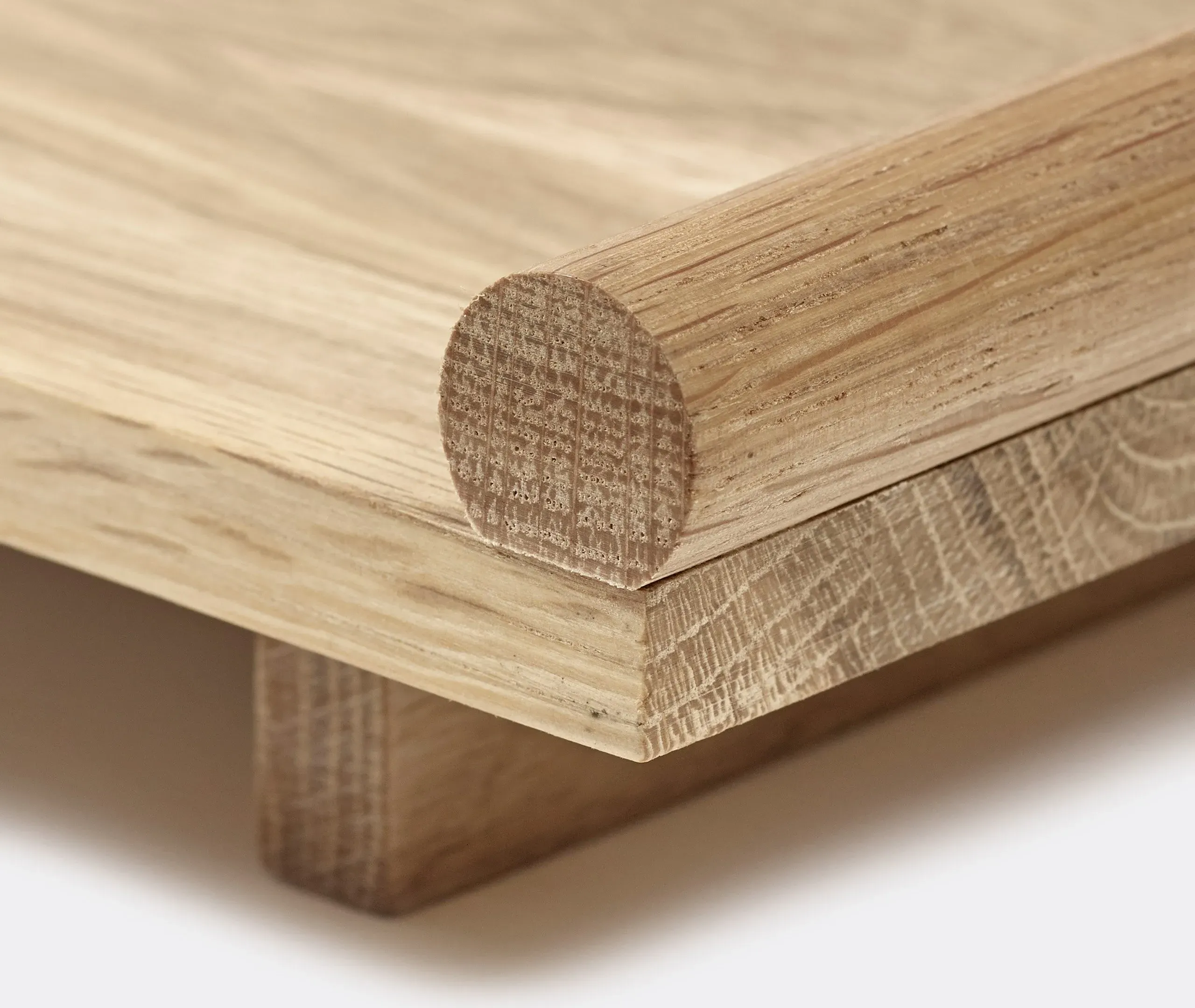 Oak Serving Tray with Matt Finish - Light Brown